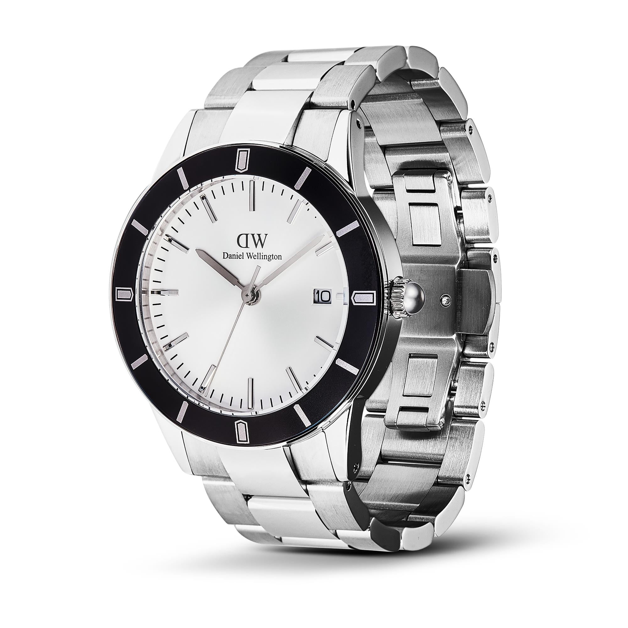 Daniel Wellington Iconic 40mm White Dial Steel Mens Quartz Watch DW00100819