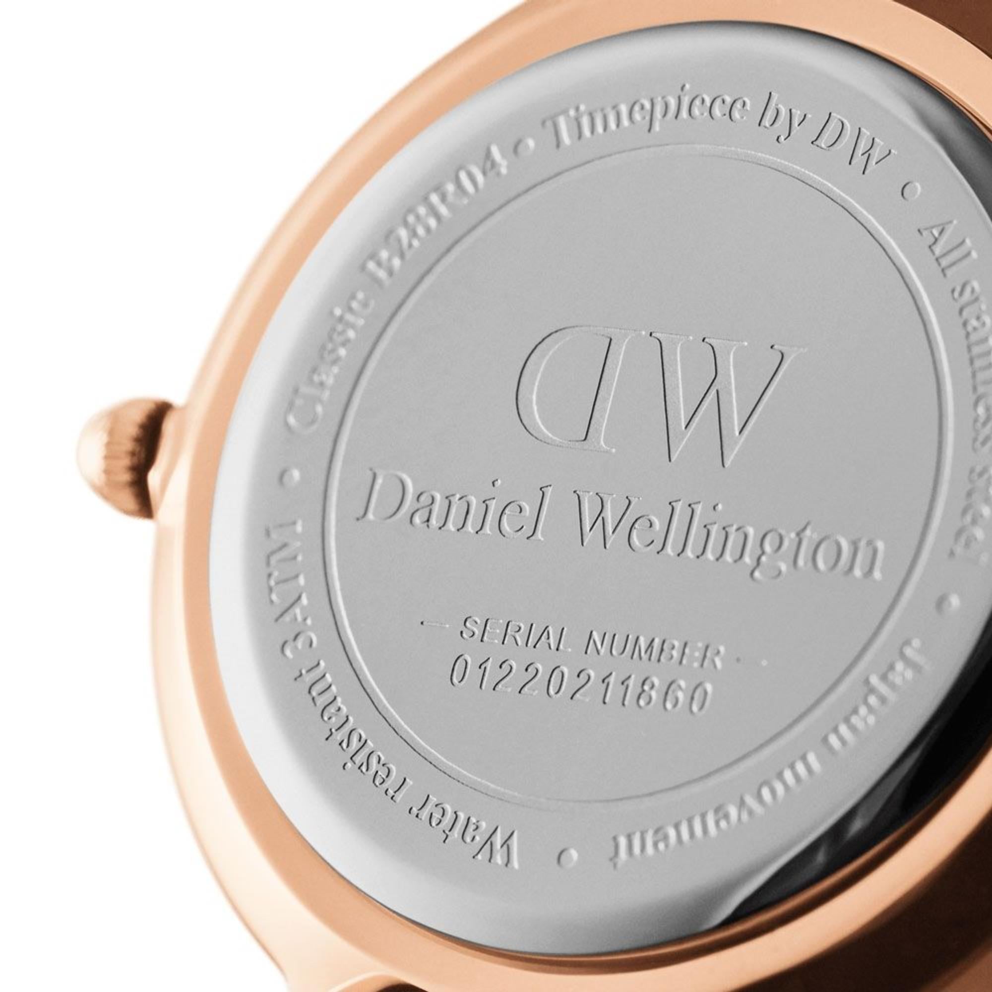 Daniel Wellington Petite 28mm White Dial Leather Ladies Quartz Watch DW00100249