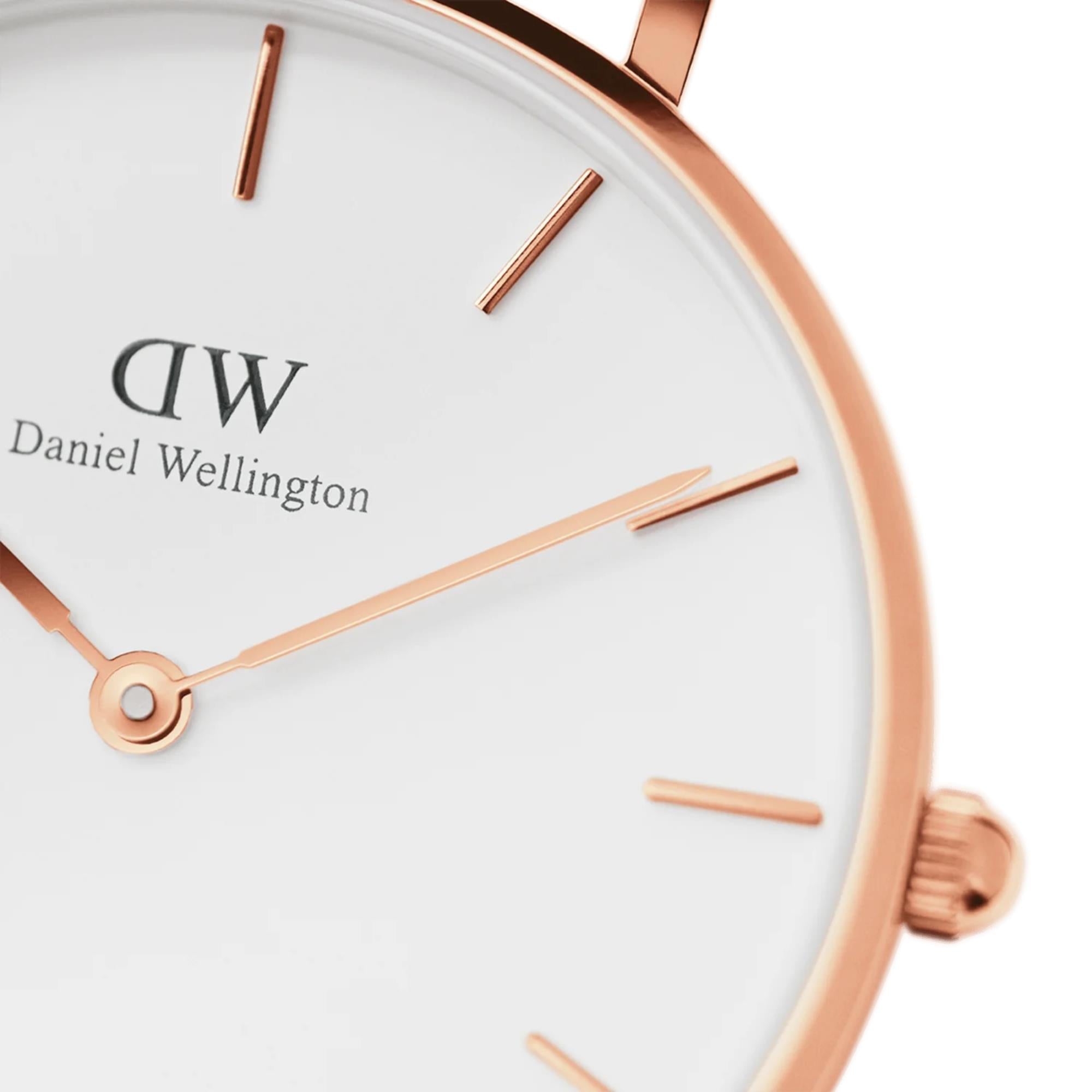 Daniel Wellington Petite 28mm White Dial Steel Ladies Quartz Watch DW00100228