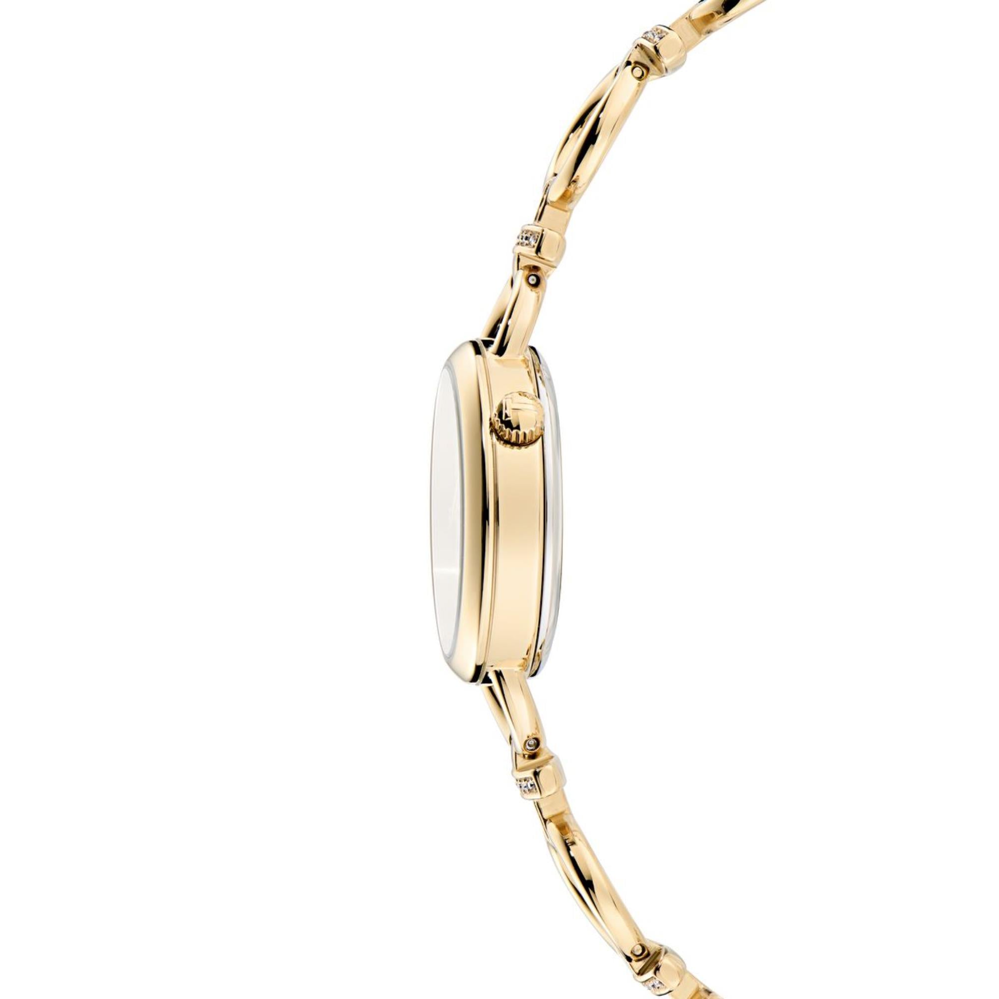 Ted Baker Lilabel Goldenes Zifferblatt Edelstahlarmband Damen Uhr BKPLIS501