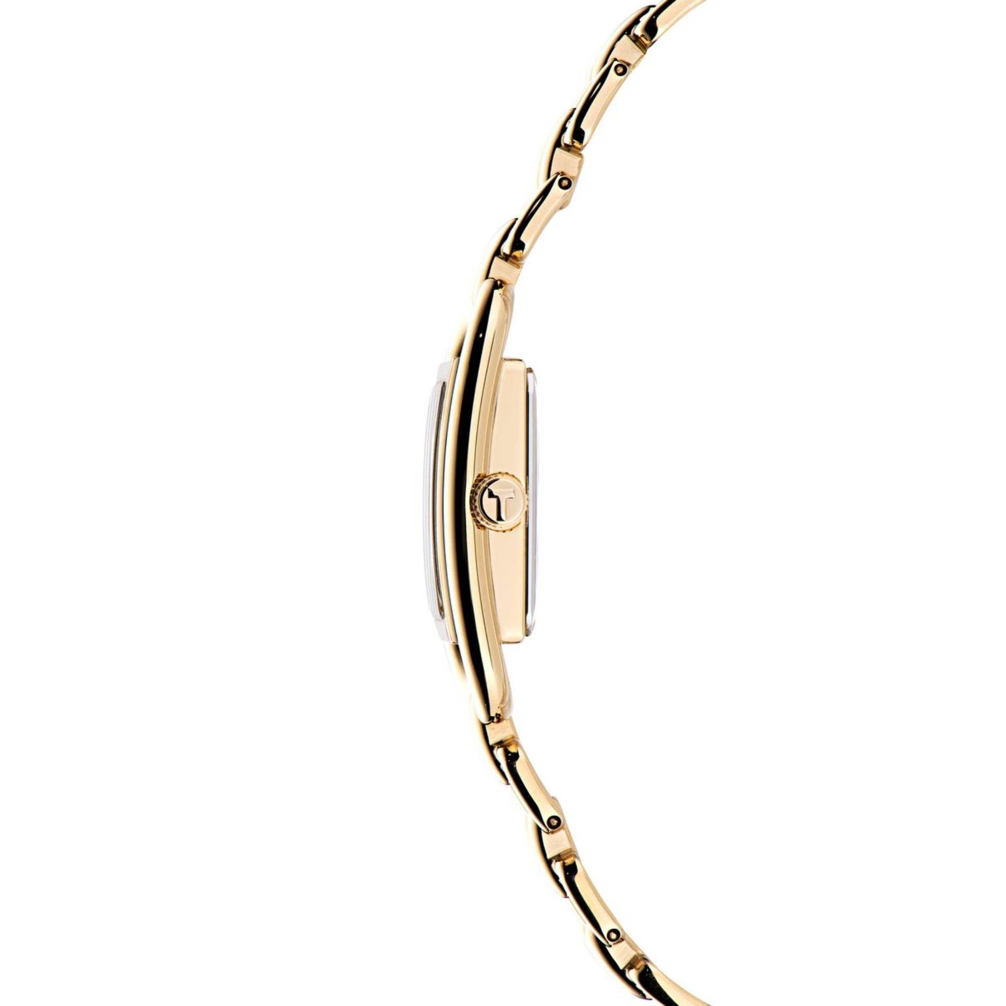 Ted Baker Tessye Goldenes Zifferblatt Edelstahlarmband Damen Uhr BKPTTS405