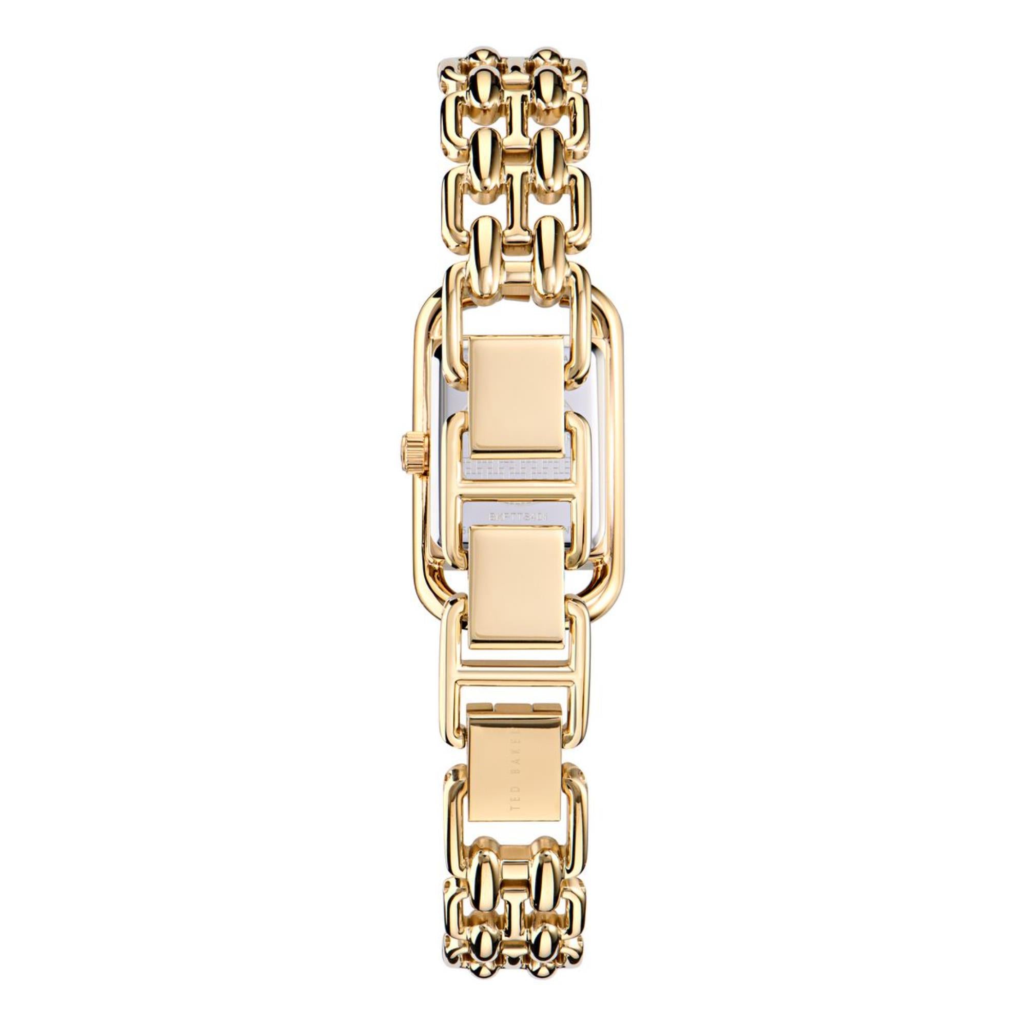 Ted Baker Tessye Goldenes Zifferblatt Edelstahlarmband Damen Uhr BKPTTS405