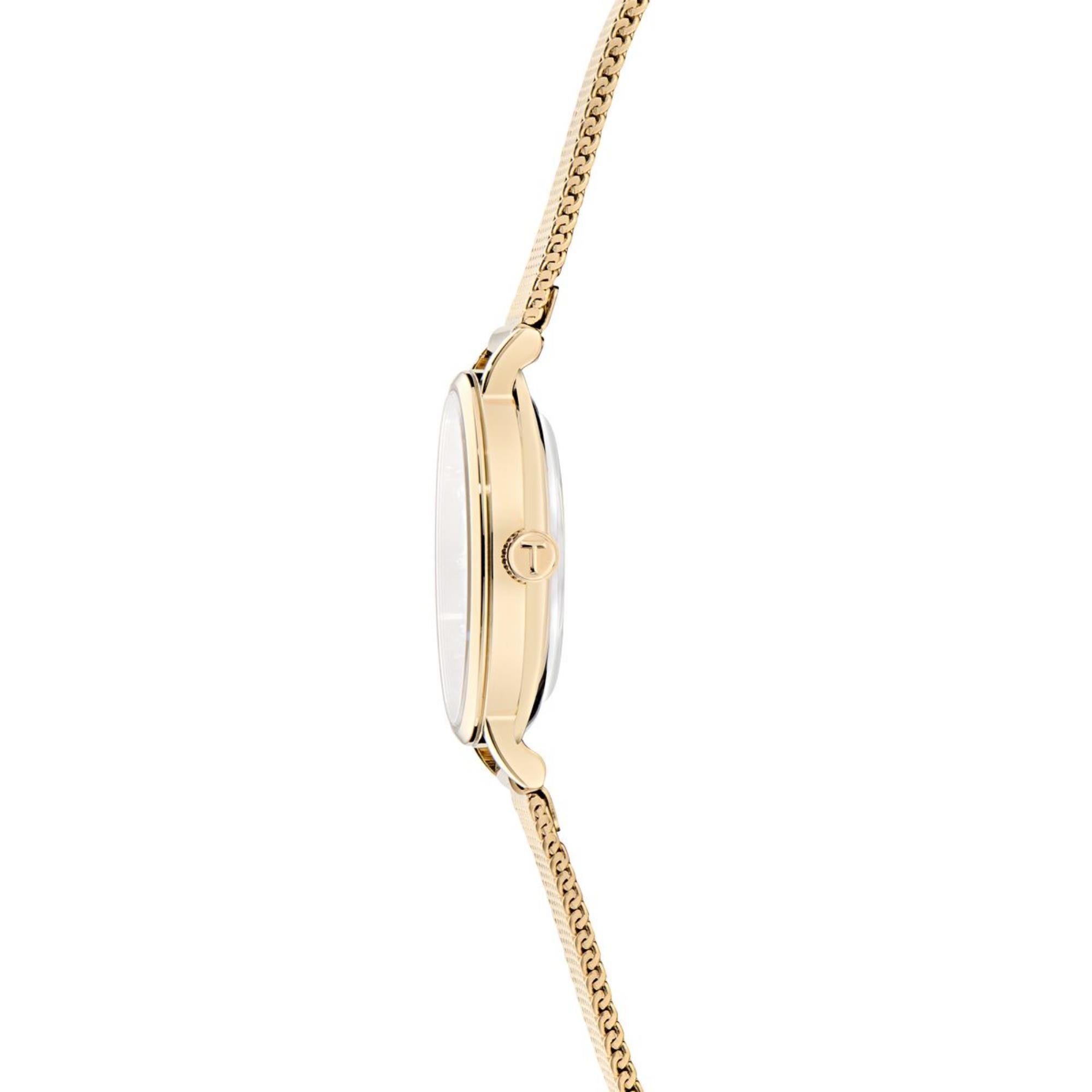 Ted Baker Staciie Weißes Perlmutt Edelstahlarmband Damen Uhr BKPSTF405