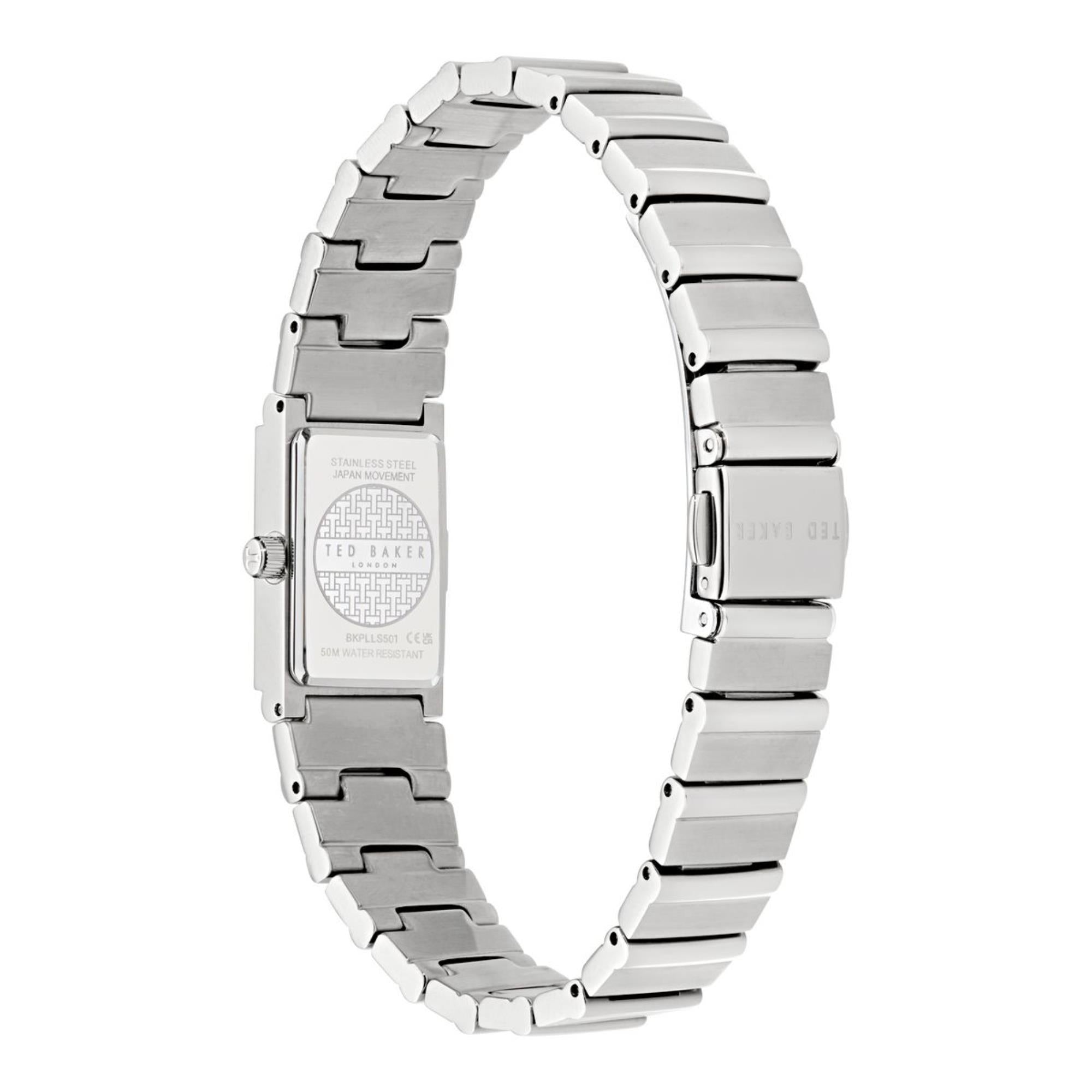 Ted Baker Lileey Blaues Zifferblatt Edelstahlarmband Damen Uhr BKPLLS501