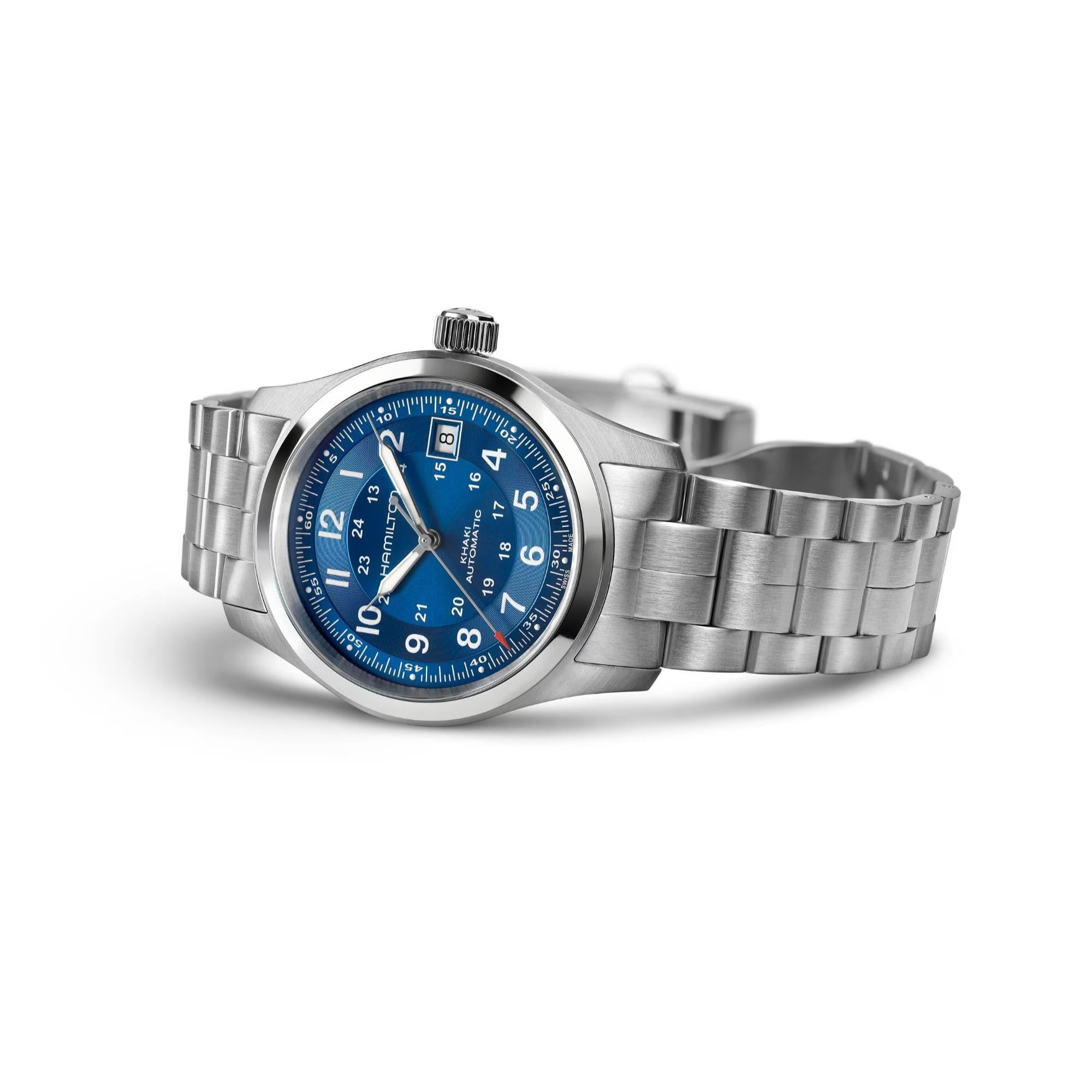  Hamilton Khaki Field 38mm Blue Dial Steel watch H70455140