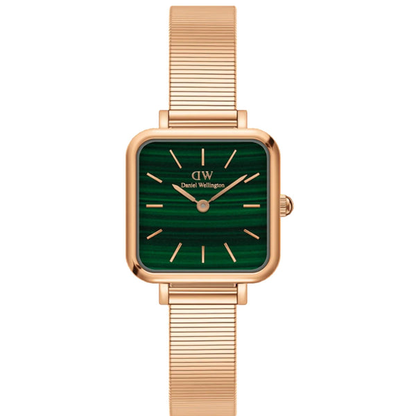 Daniel Wellington Quadro 22mm Green Dial Steel Ladies Quartz Watch DW00100520