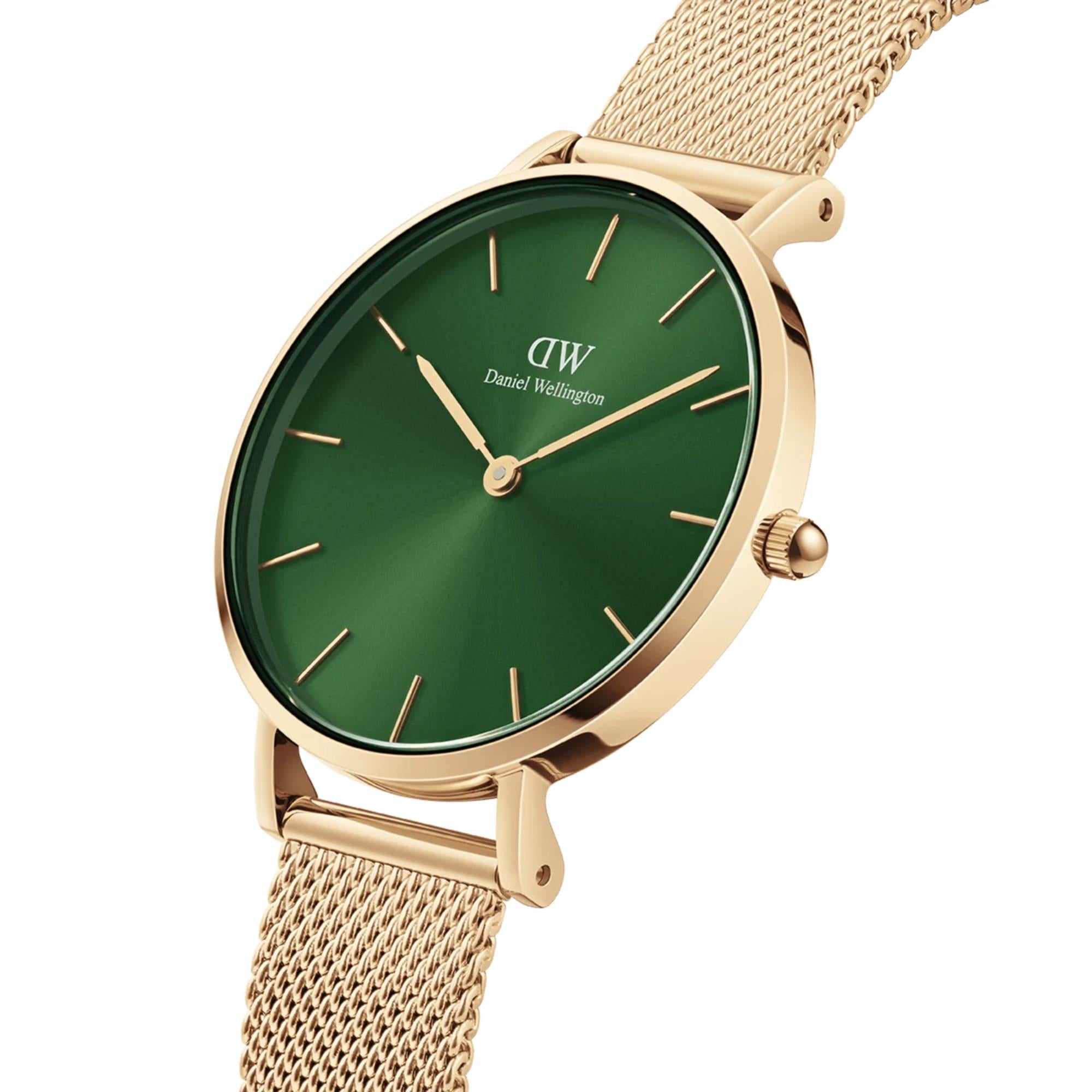 Daniel Wellington Petite 32mm Green Dial Steel Ladies Quartz Watch DW00100480