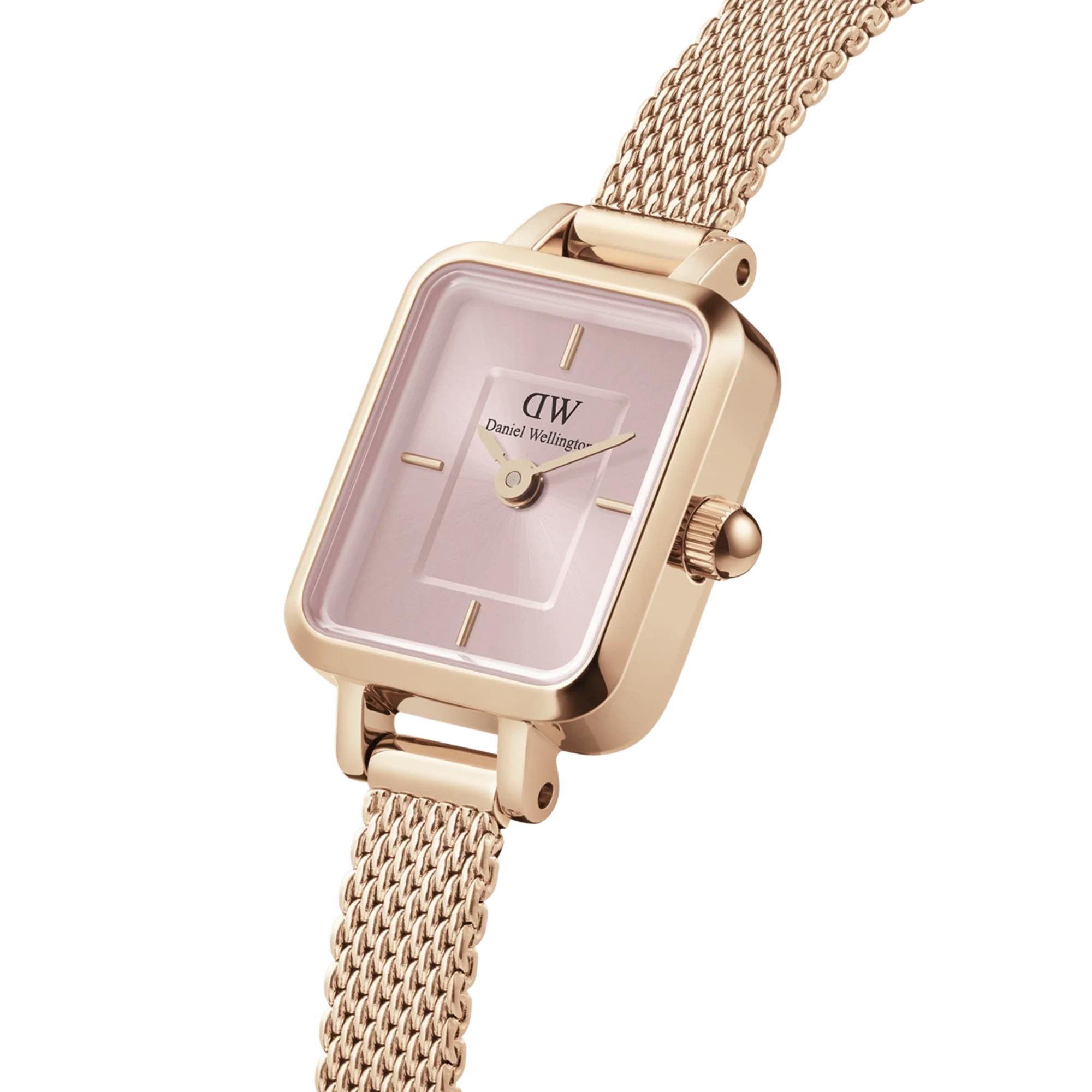 Daniel Wellington Quadro Pink Dial Women's Watch DW00100650