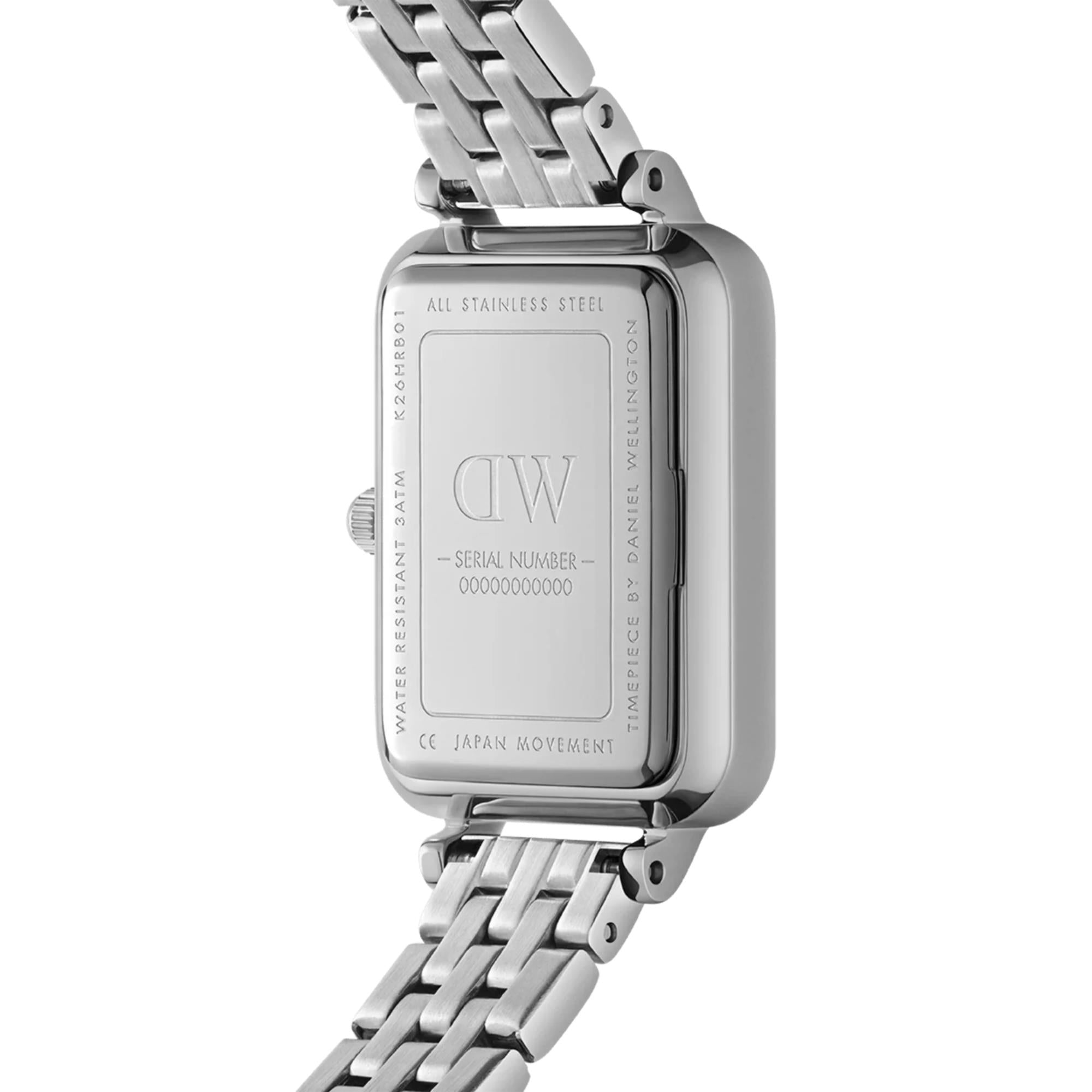 Daniel Wellington Quadro 20mm Blue Dial Steel Ladies Quartz Watch DW00100670