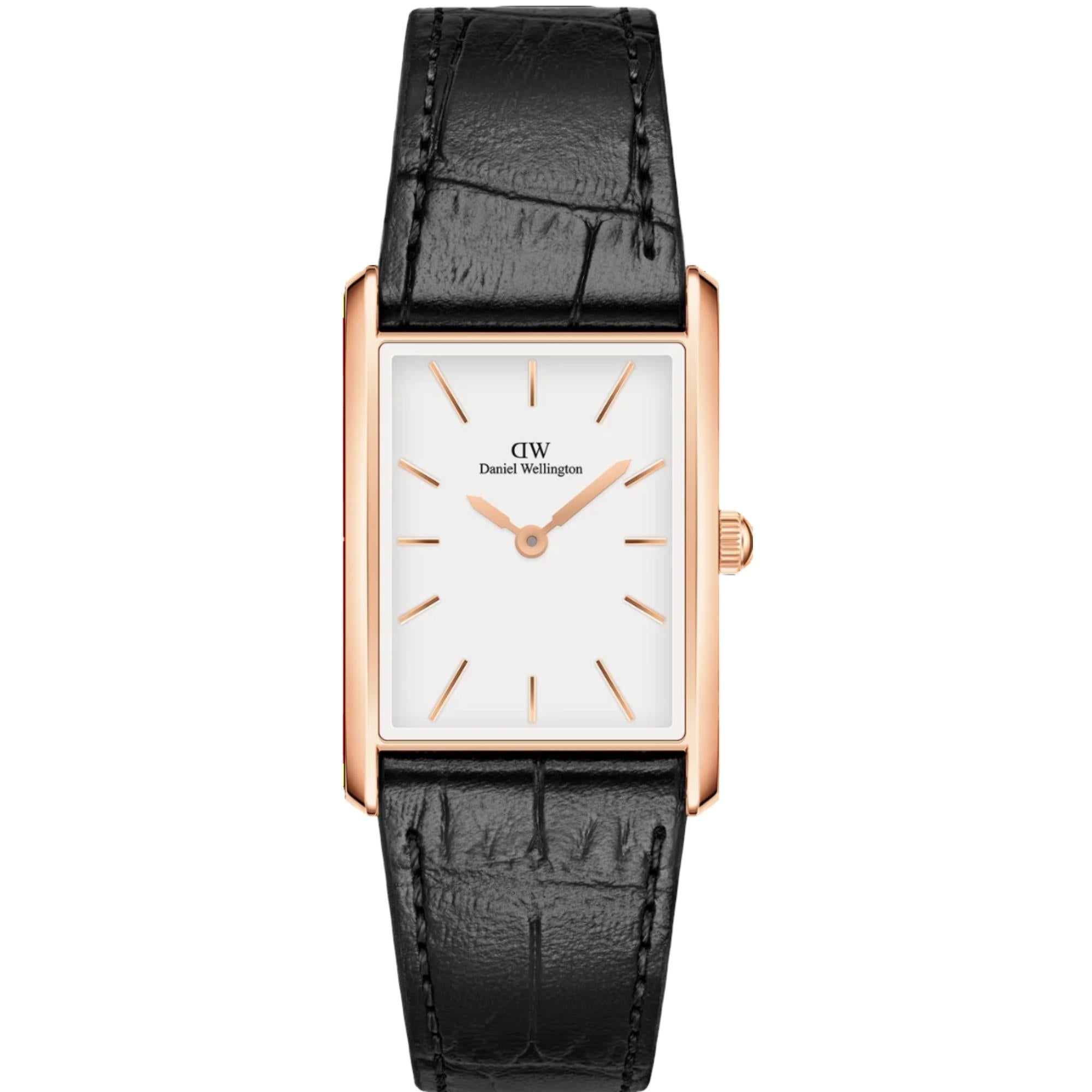Daniel Wellington Bound 22mm Weißes Zifferblatt Leder Quarz Uhr DW00100693