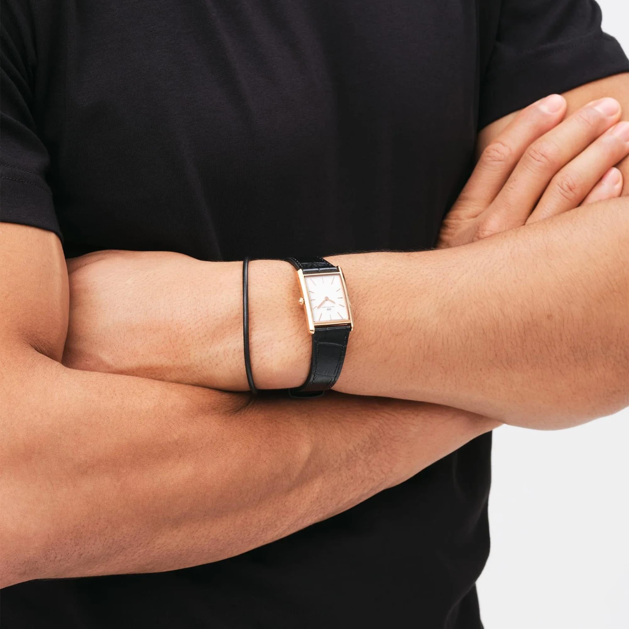 Daniel Wellington Bound 22mm Weißes Zifferblatt Leder Quarz Uhr DW00100693
