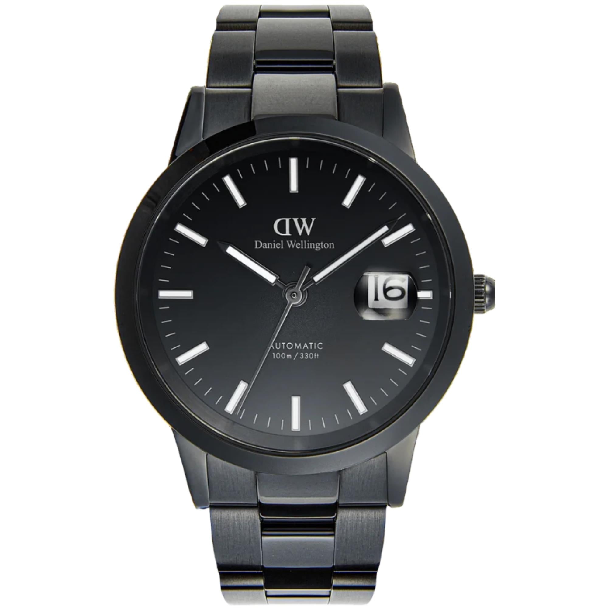 Daniel Wellington Iconic 40mm Black Dial Steel Mens Automatic Watch DW00100753