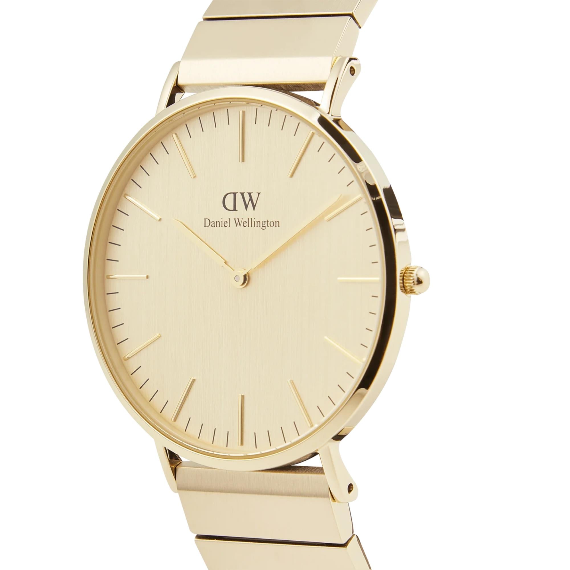 Daniel Wellington Classic 40mm Gold Dial Steel Mens Quartz Watch DW00100779