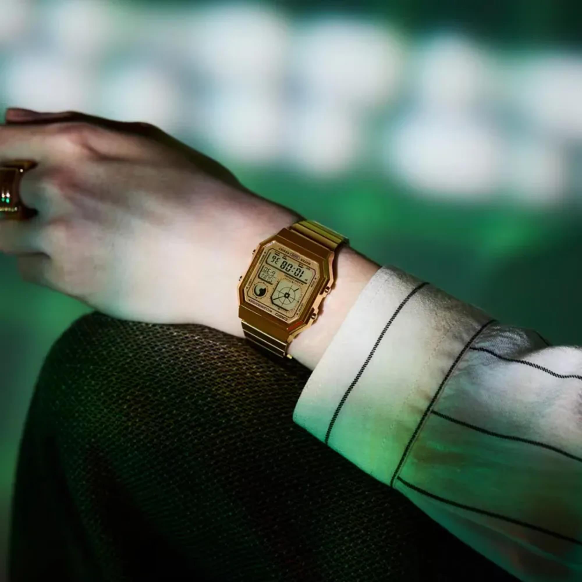 Casio Vintage 34mm Digital Gold-Tone Steel Quartz Watch A130WEG-9AEF