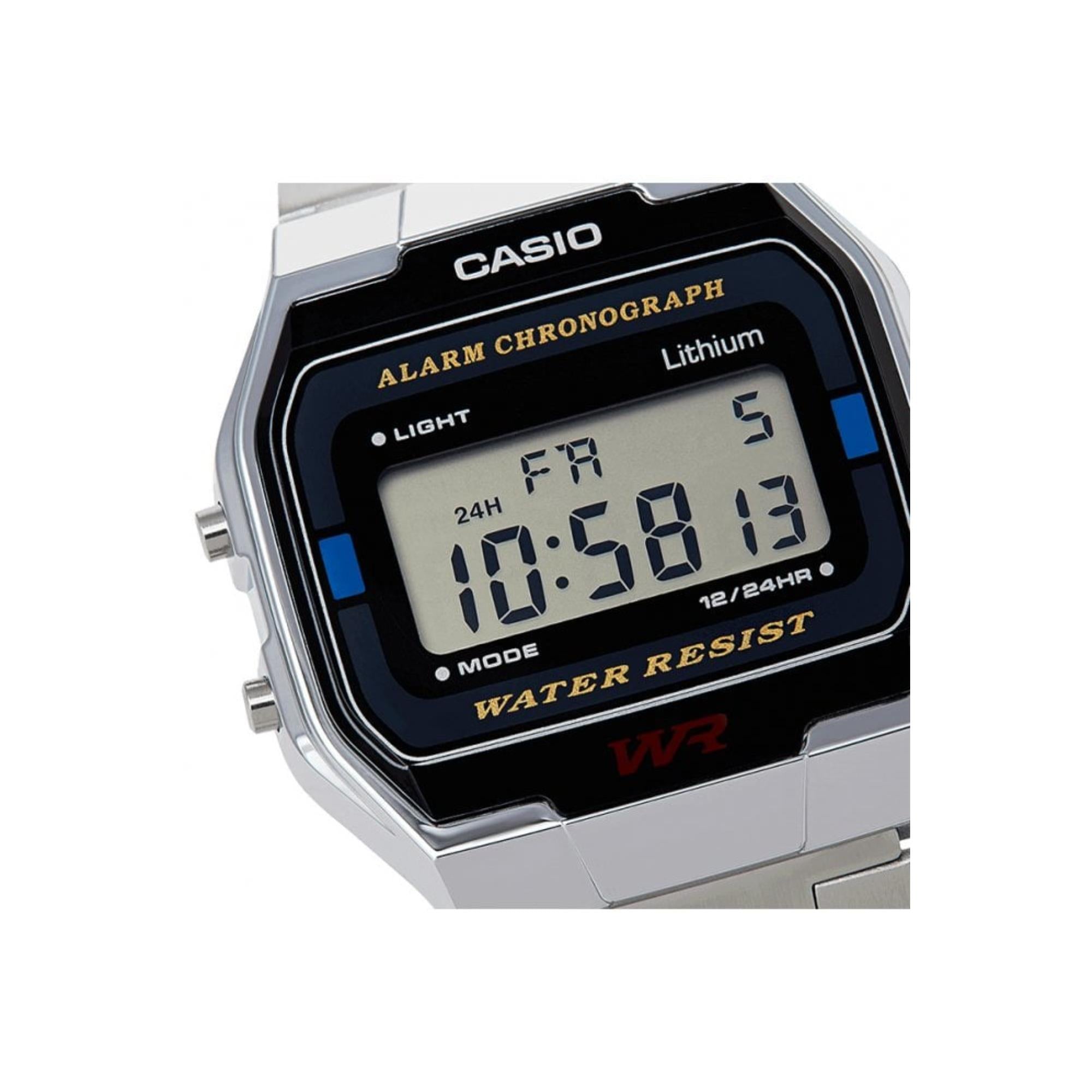 Casio Collection Quartz Digital Steel Strap Watch A163WA-1QES