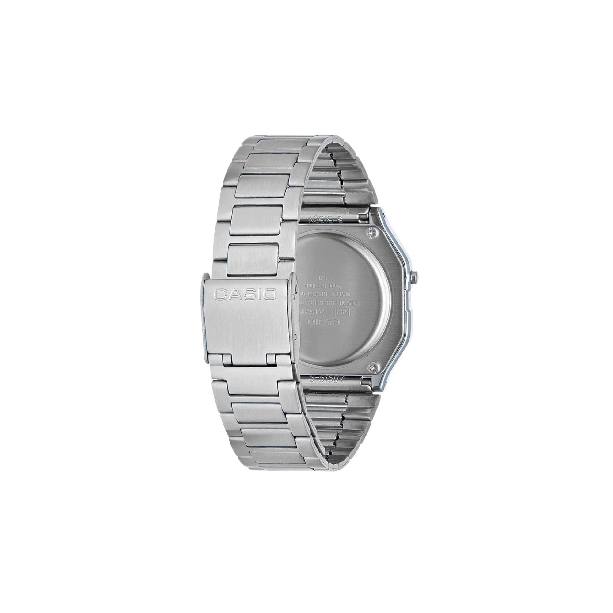 Casio Collection Quartz Digital Steel Strap Watch A163WA-1QES