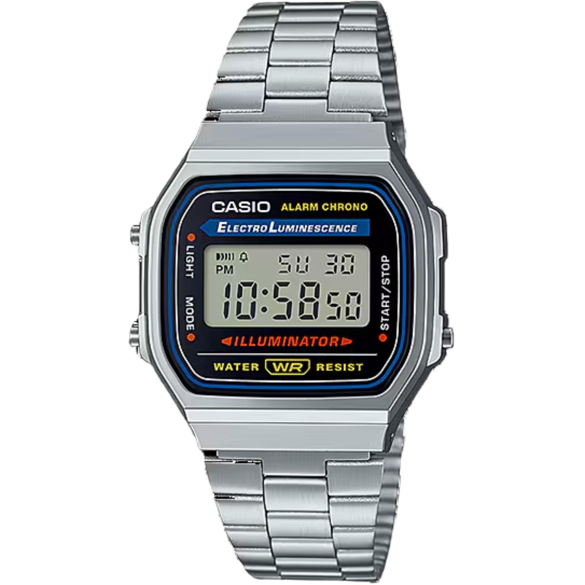 Casio Classic Collection Retro Alarm Chronograph Herren Uhr A168WA-1YES