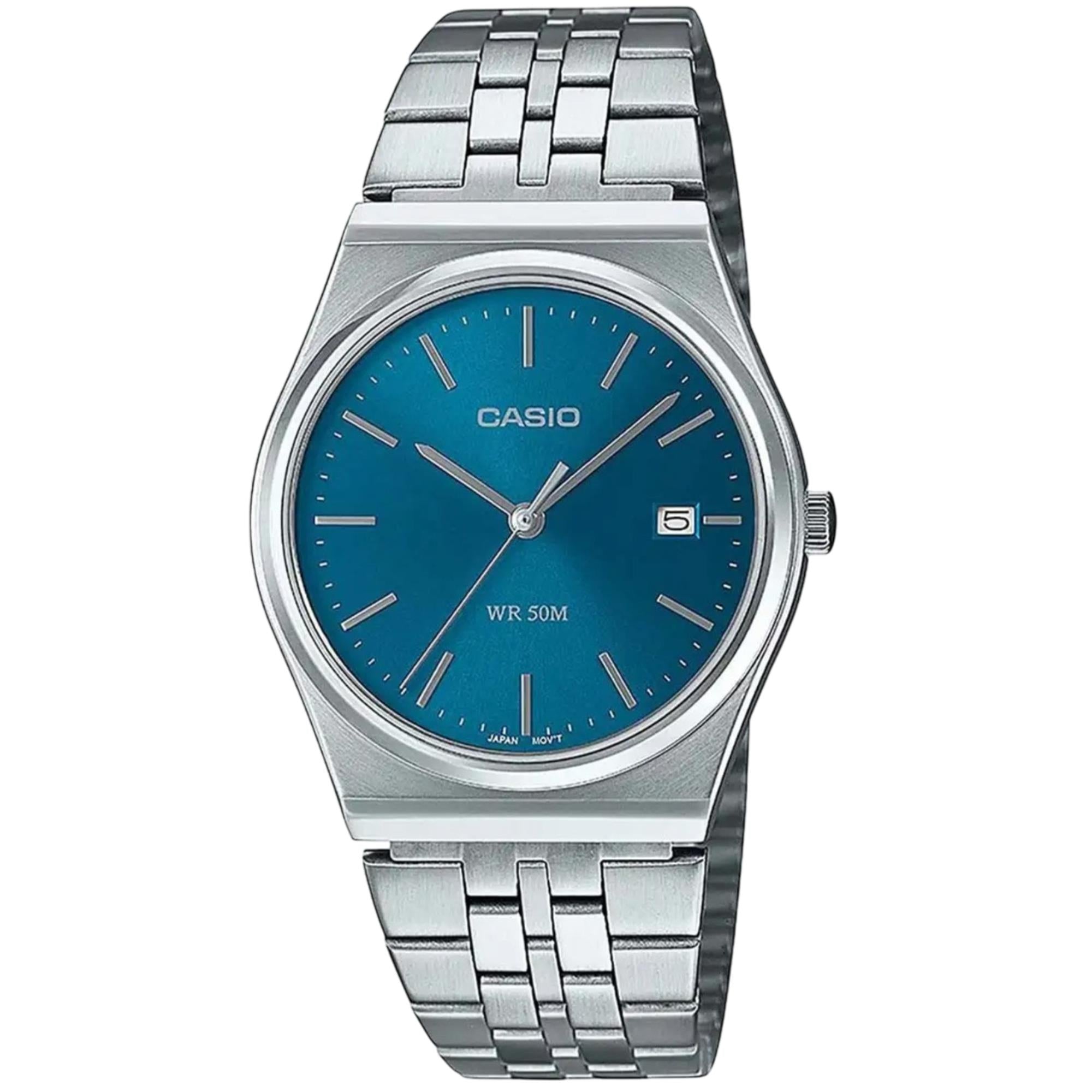Casio MTP Series Standard Blue Dial Steel Strap Men's Watch MTP-B145D-2A2VEF