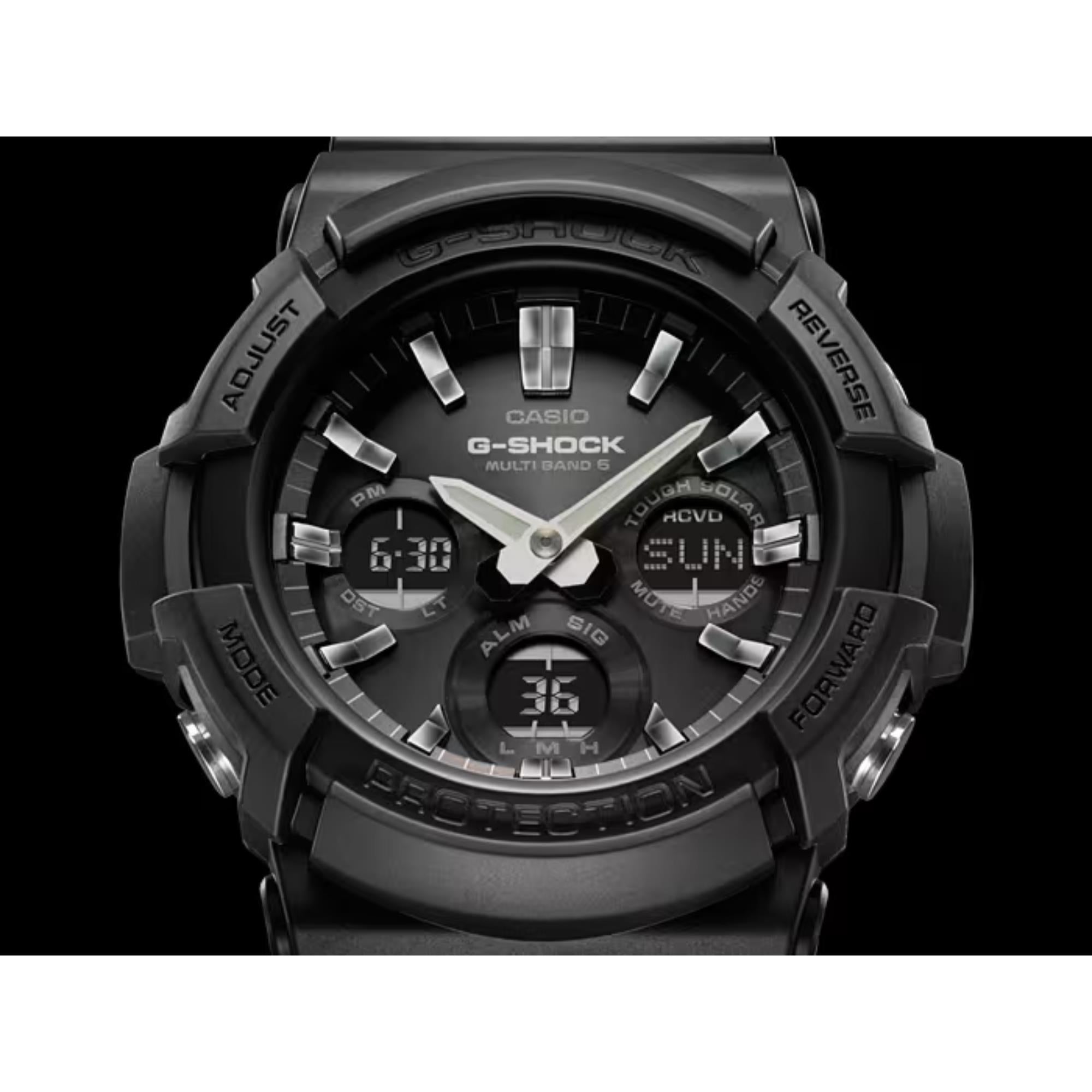 Casio G-Shock Solar Analogue-Digital Black Resin Strap Men's Watch GAW-100B-1AER