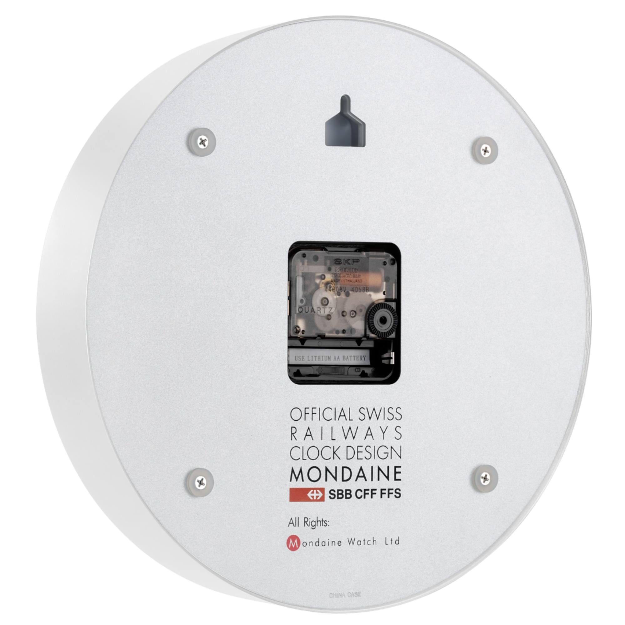 Mondaine Classic 25cm White Frame Wall Clock A990.CLOCK.10SBB