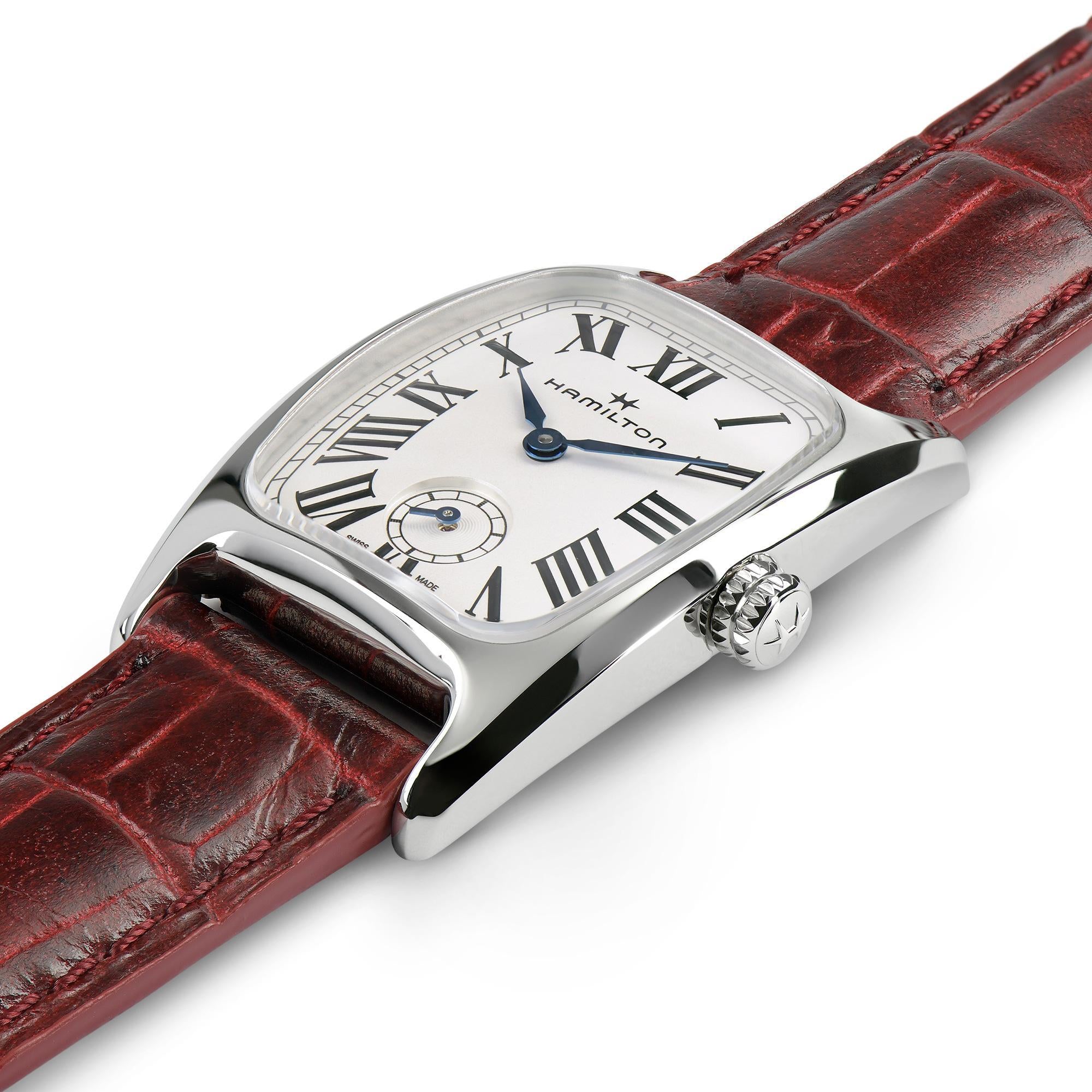 Hamilton American Classic 24mm Kleine Sekunde Weißes Zifferblatt Leder Damen Quarz Uhr H13321811