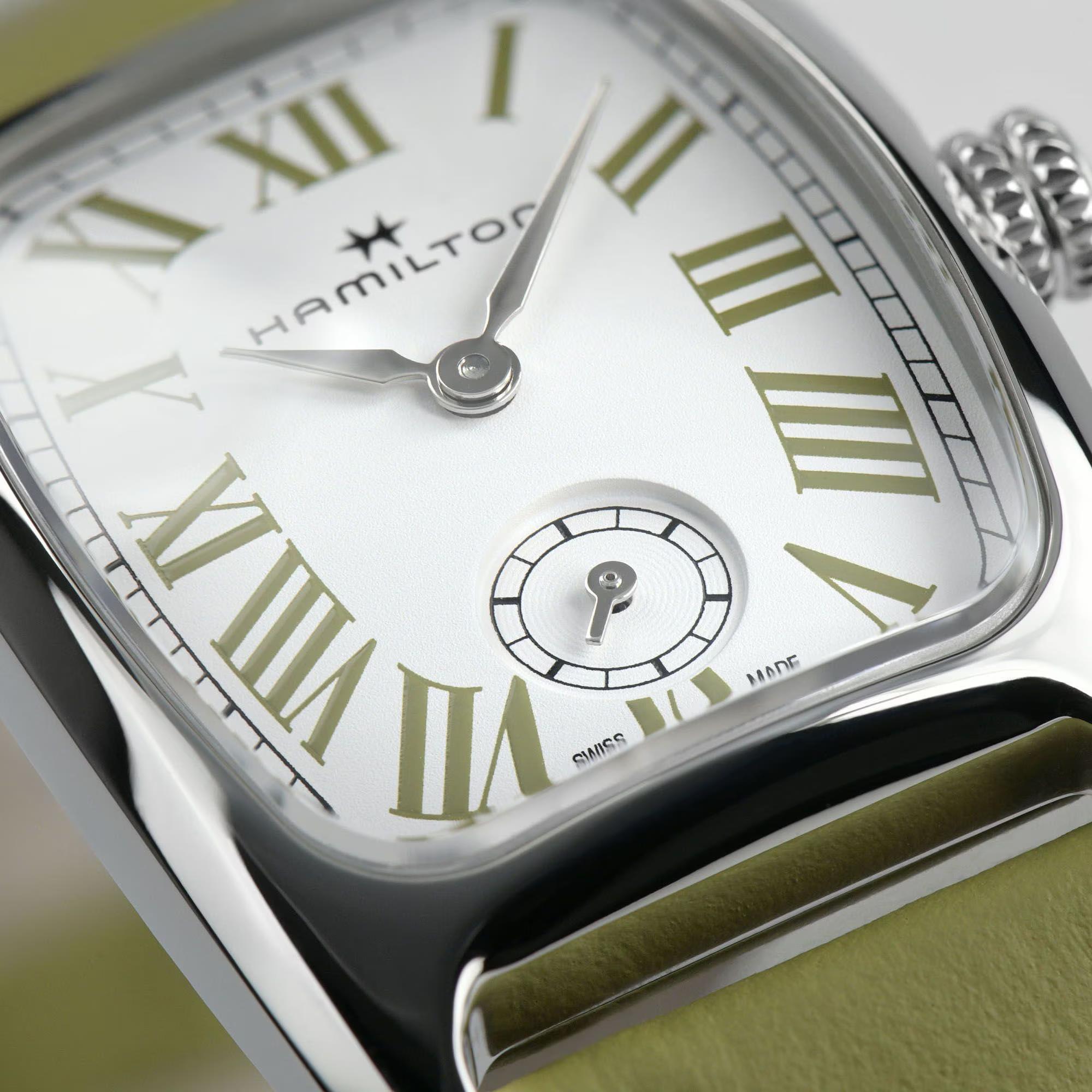 Hamilton American Classic 24mm Small Second White Dial Leather Ladies Quartz Watch H13321813