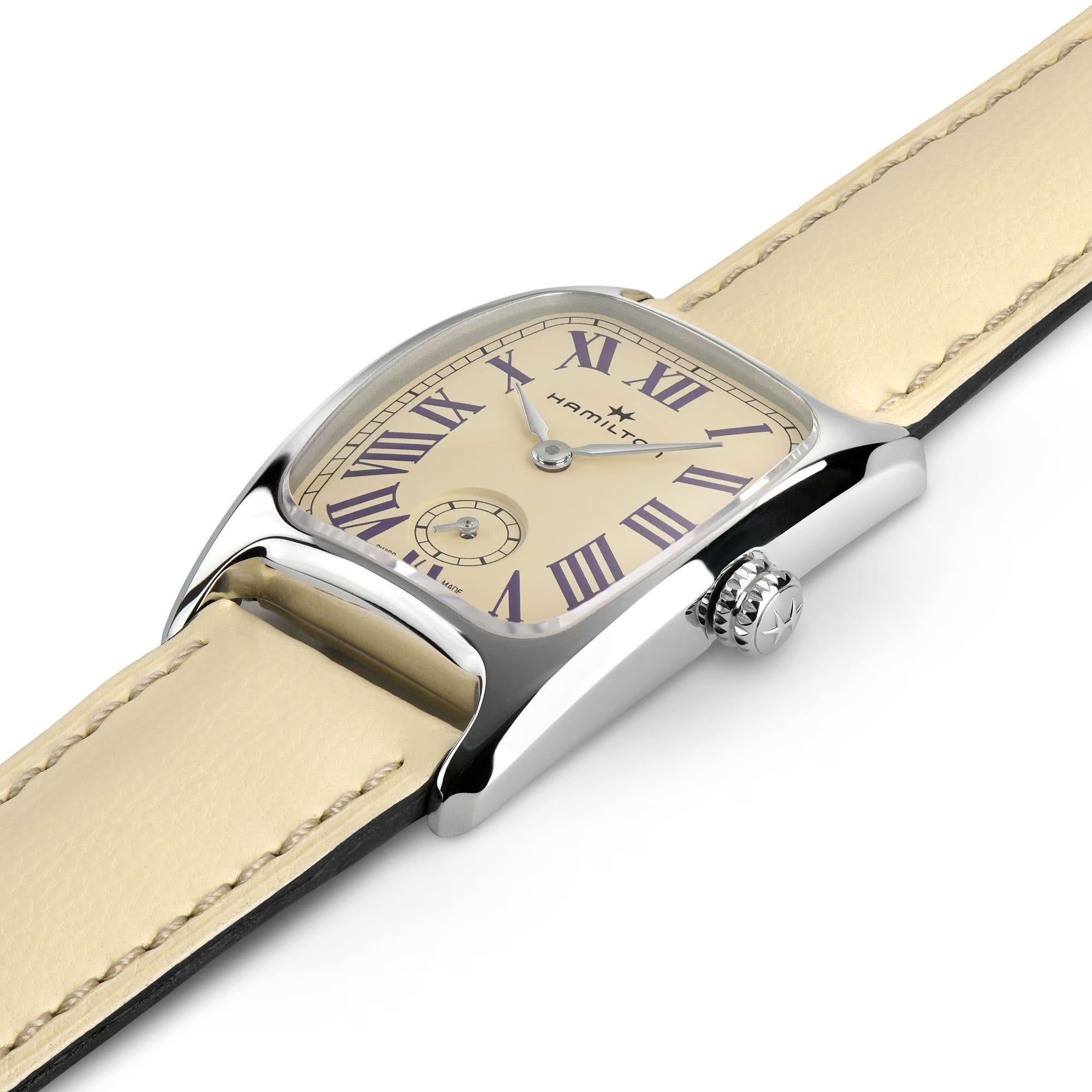 Hamilton American Classic 24mm Kleine Sekunde Beiges Zifferblatt Leder Damen Quarz Uhr H13321821