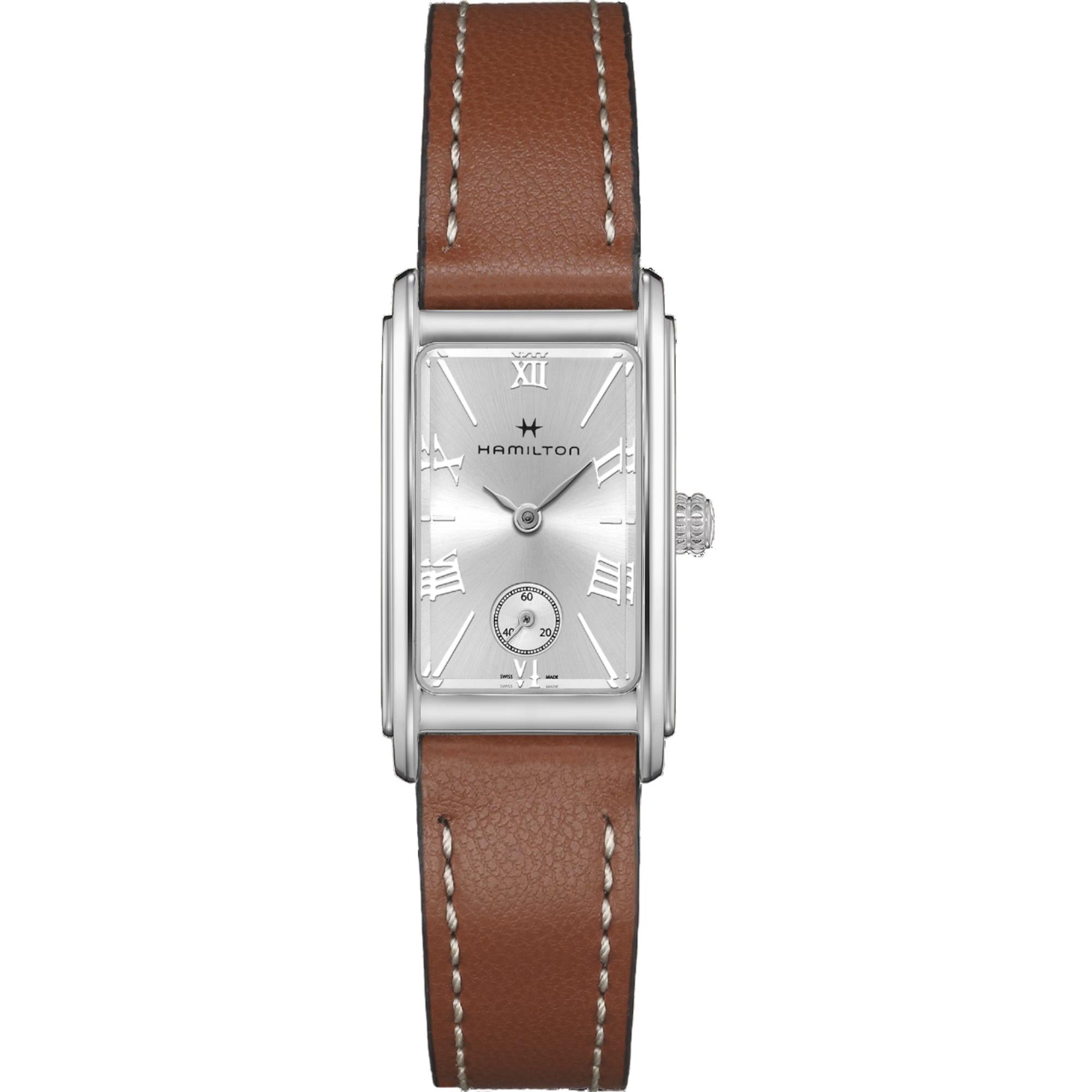 Hamilton American Classic 19mm Silver Dial Leather Ladies Quartz Watch H11221550