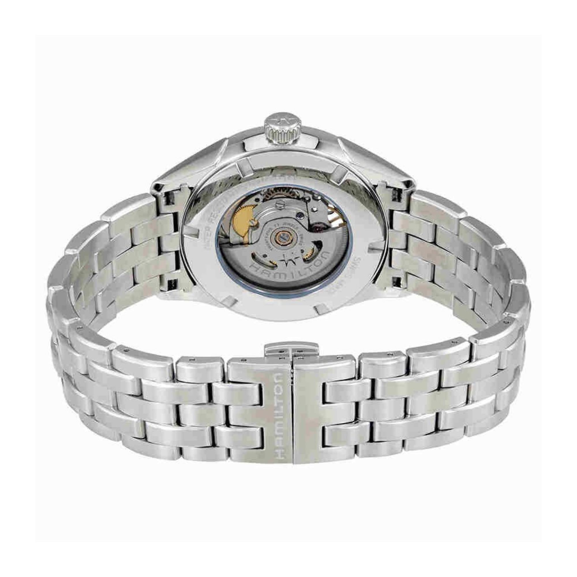 Hamilton H32705131 stainless steel bracelet and folding clasp detail