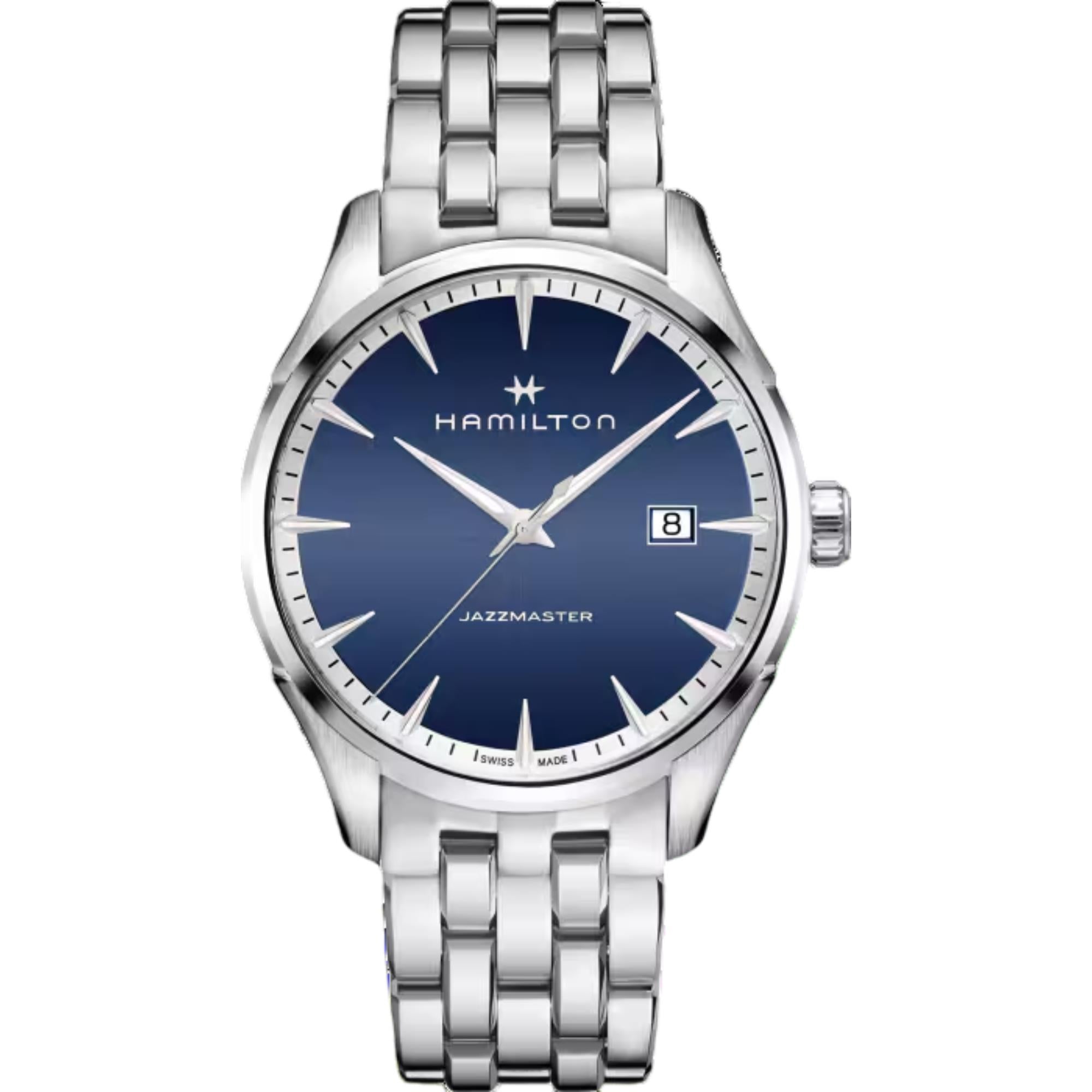 Hamilton Jazzmaster Blue Dial Steel Quartz watch H32451141 front view