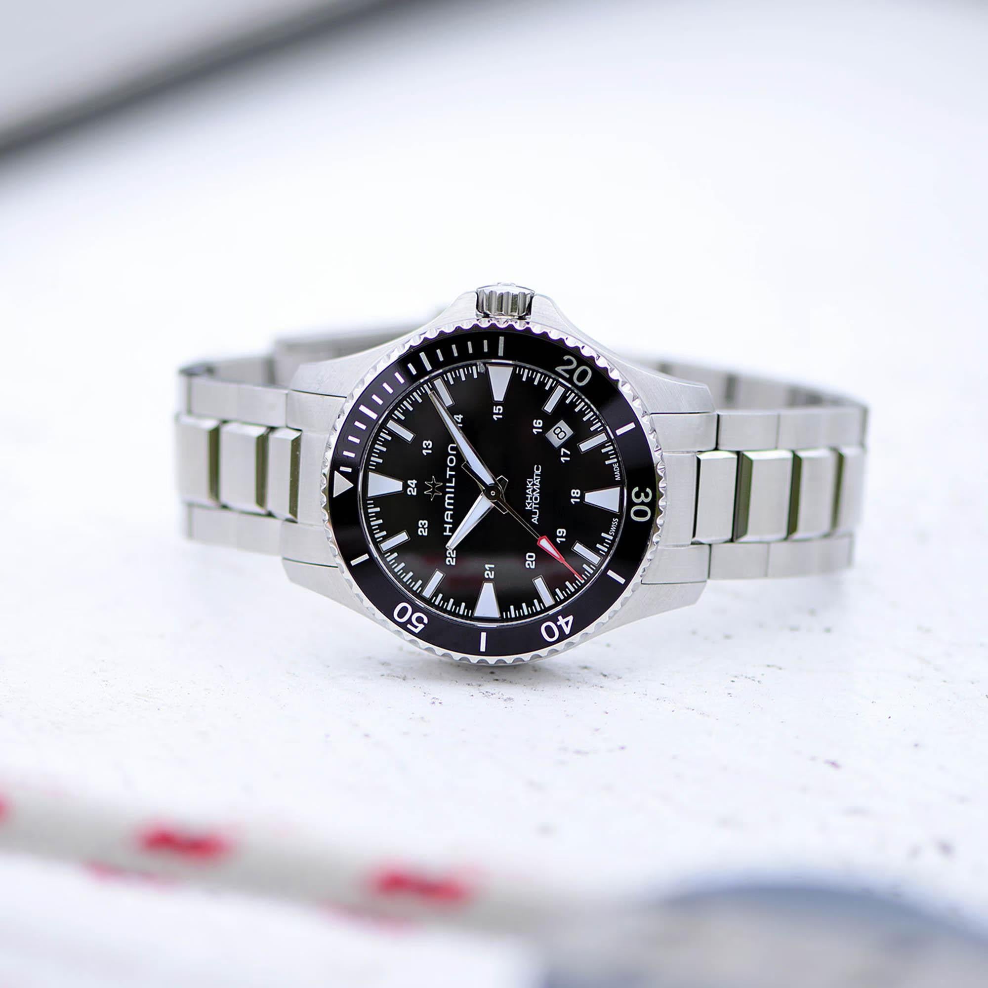Hamilton Khaki Navy 40mm Black Dial Steel Mens Automatic Watch H82335131
