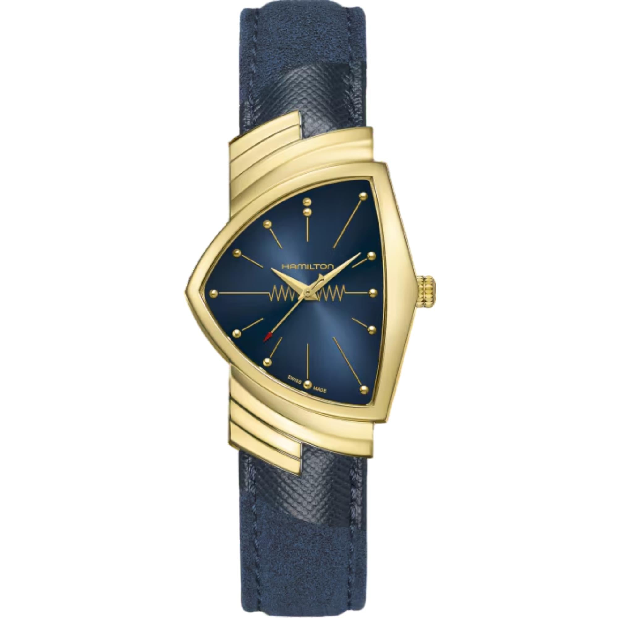 Hamilton Ventura 32mm Blue Dial Textile Ladies Quartz Watch H24301941