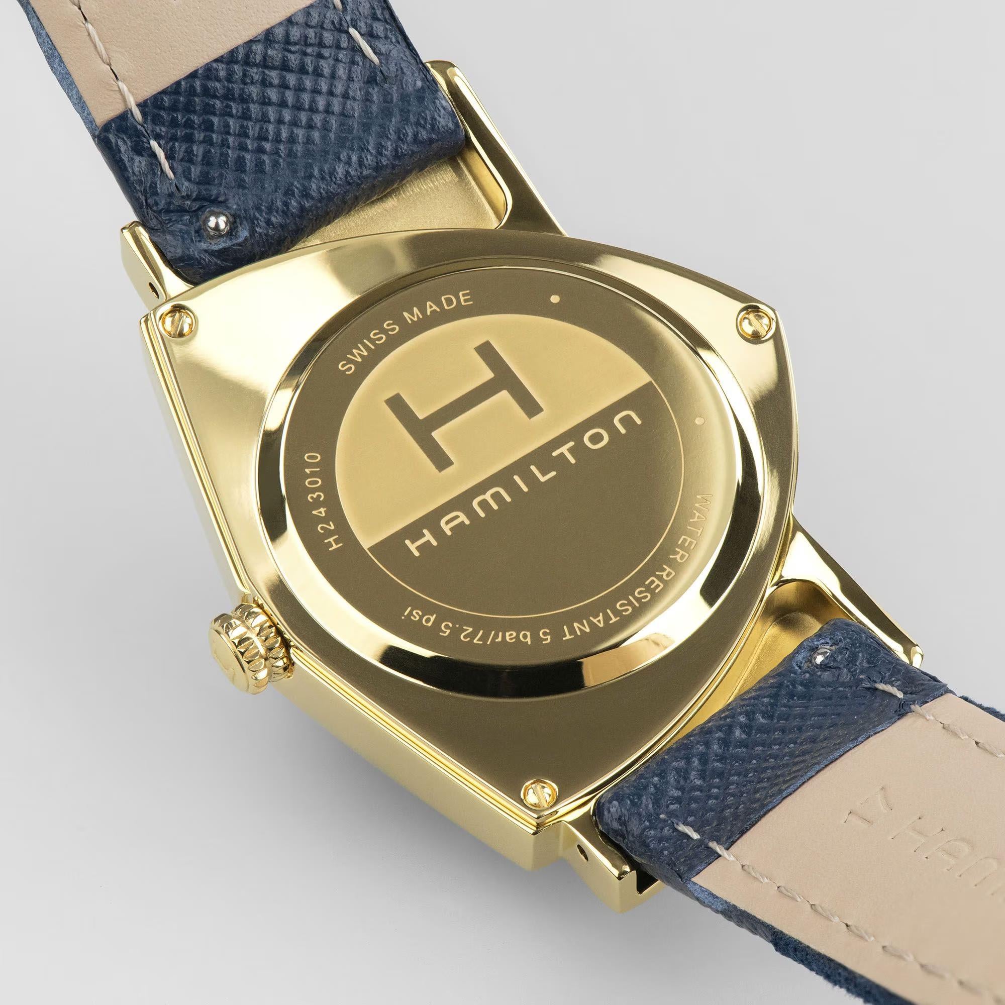 Hamilton Ventura 32mm Blue Dial Textile Ladies Quartz Watch H24301941