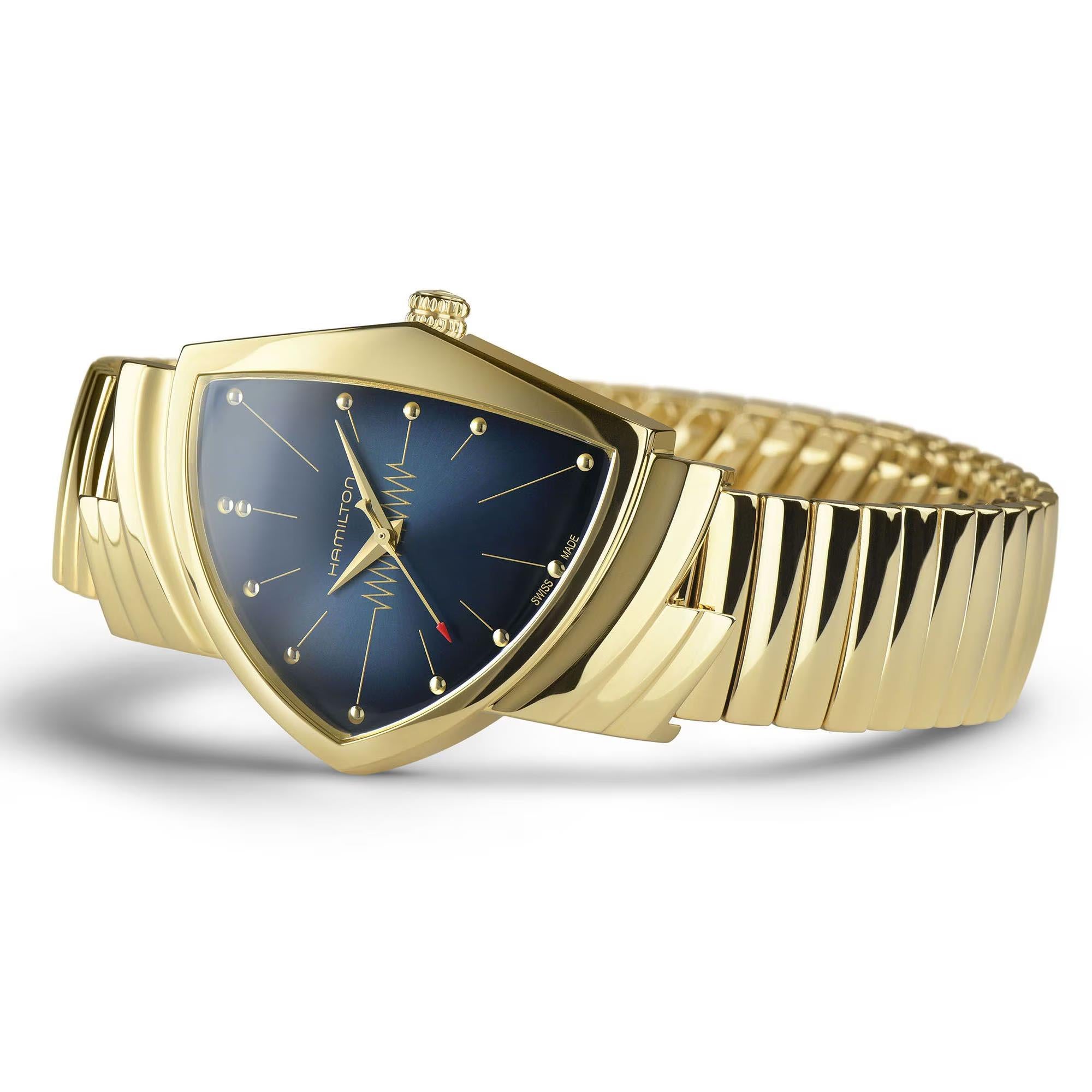 Hamilton Ventura 32mm Blue Dial Steel Ladies Quartz Watch H24301141