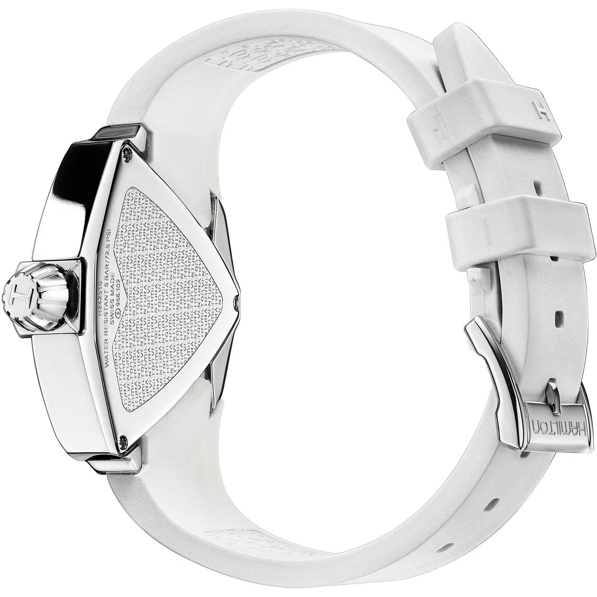 Hamilton Ventura 34mm Perlmutt Zifferblatt Gummi Quarz Uhr H24251391