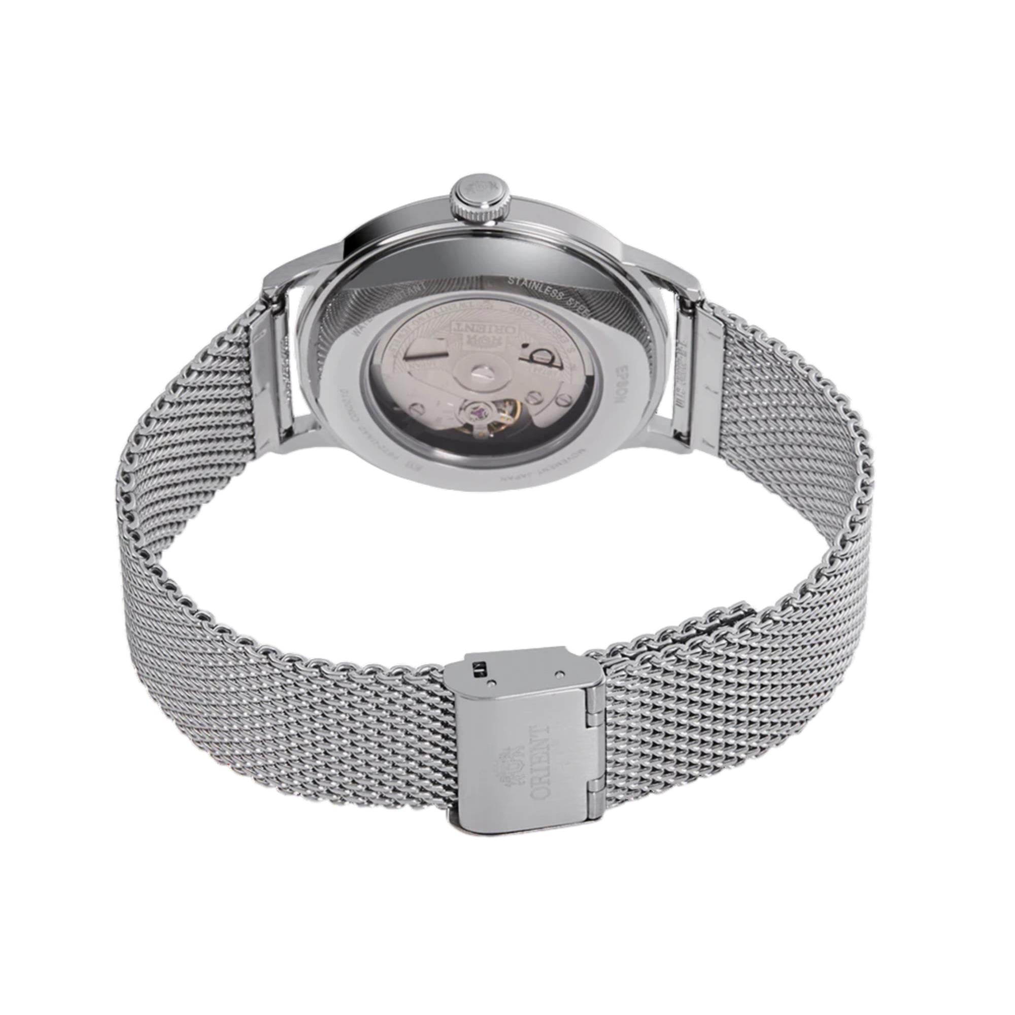Orient Bambino 40,5mm grünes Zifferblatt Stahl Herren Automatik Uhr RA-AC0018E30B