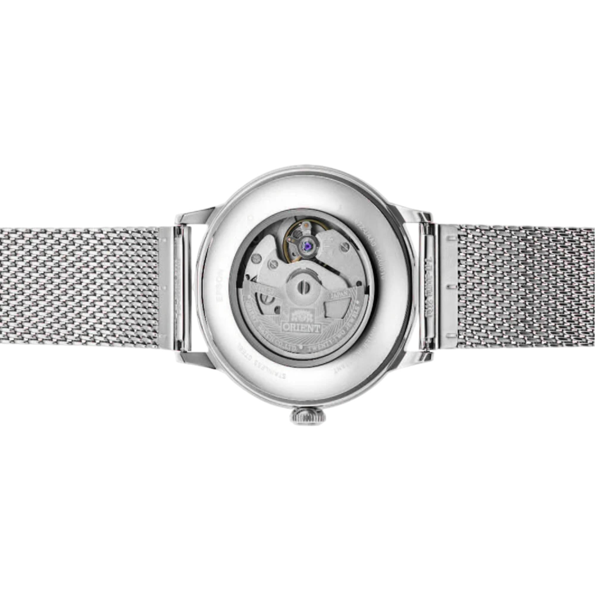 Orient Bambino 40,5mm grünes Zifferblatt Stahl Herren Automatik Uhr RA-AC0018E30B