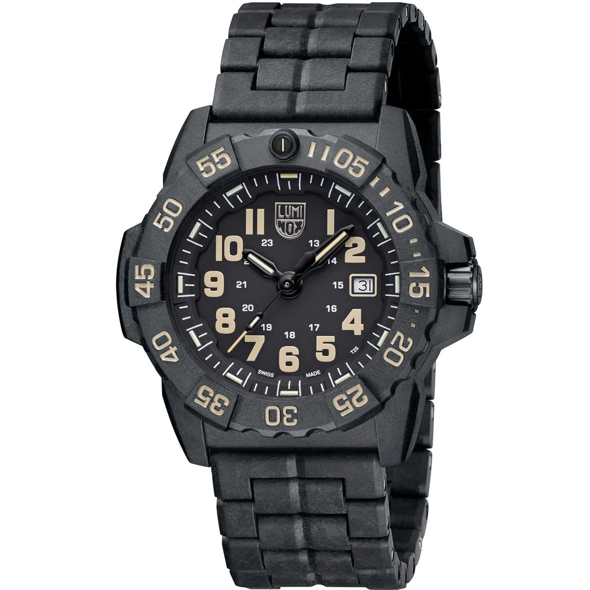 Luminox Seal 45mm Black Dial Rubber Mens Quartz Watch XS.3510