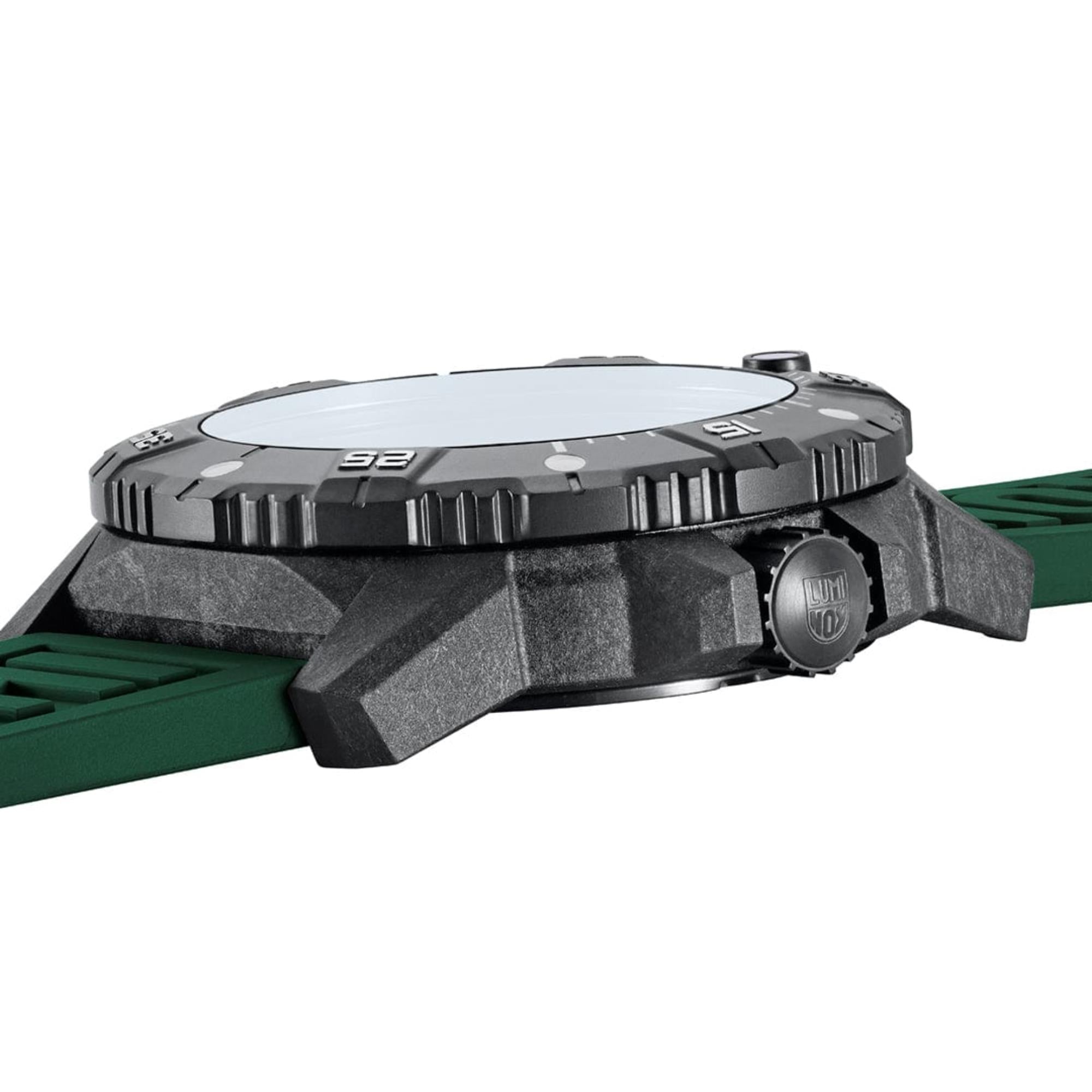 Luminox Master Carbon Seal 3860 Serie Automatik Graues Zifferblatt Grünes Gummiarmband Herren Uhr XS.3877