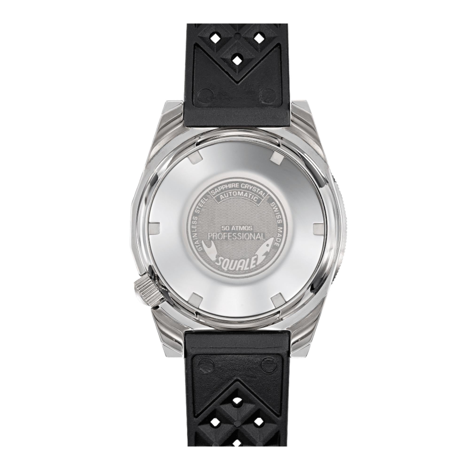 Squale 1521 Voll Luminös Automatik Super-Luminova Zifferblatt Gummiband Herren Uhr 1521FULL.HT