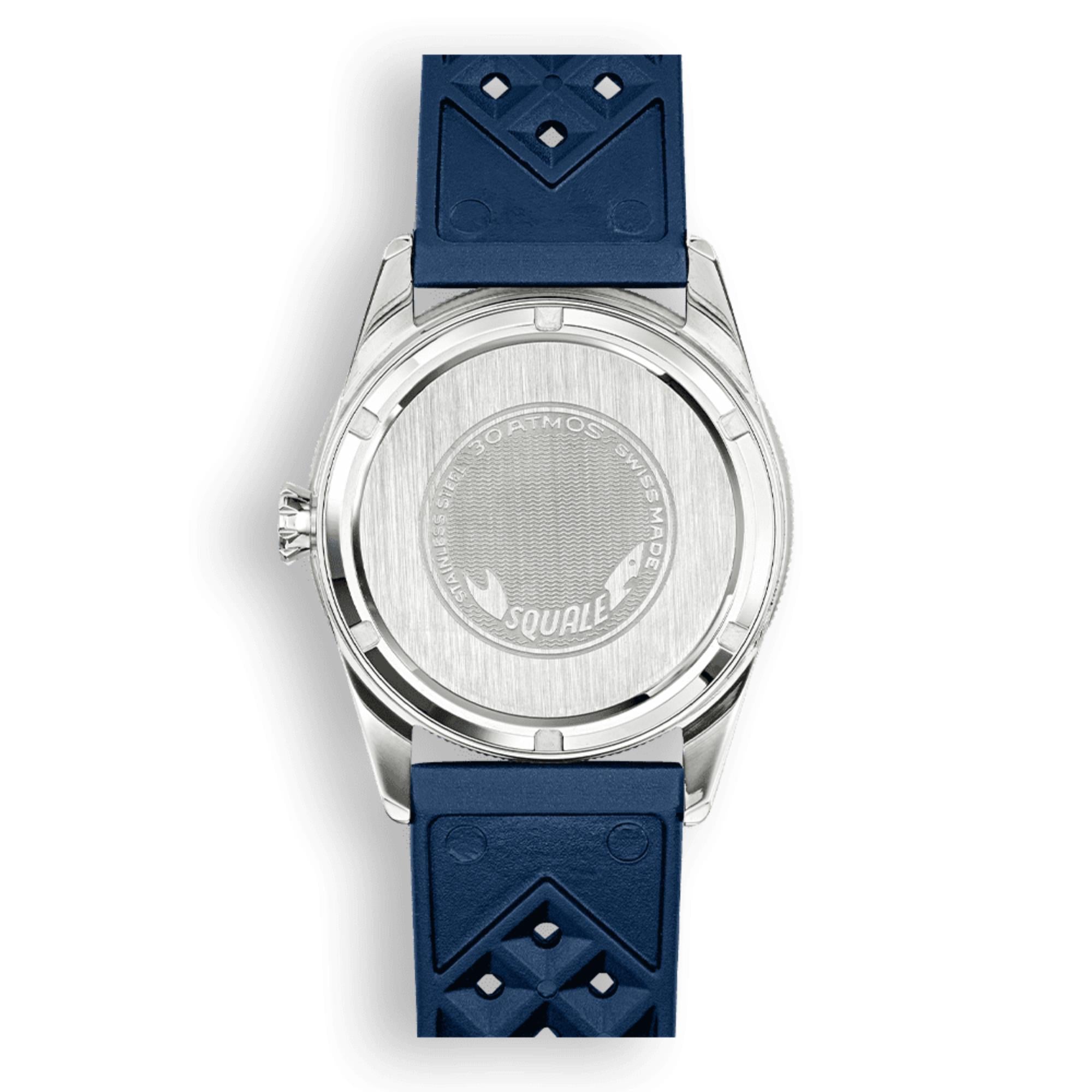 Squale Sub-39 GMT Vintage Automatik Blaues Zifferblatt Gummiband Herrenarmbanduhr SUB39GMTV.BR22