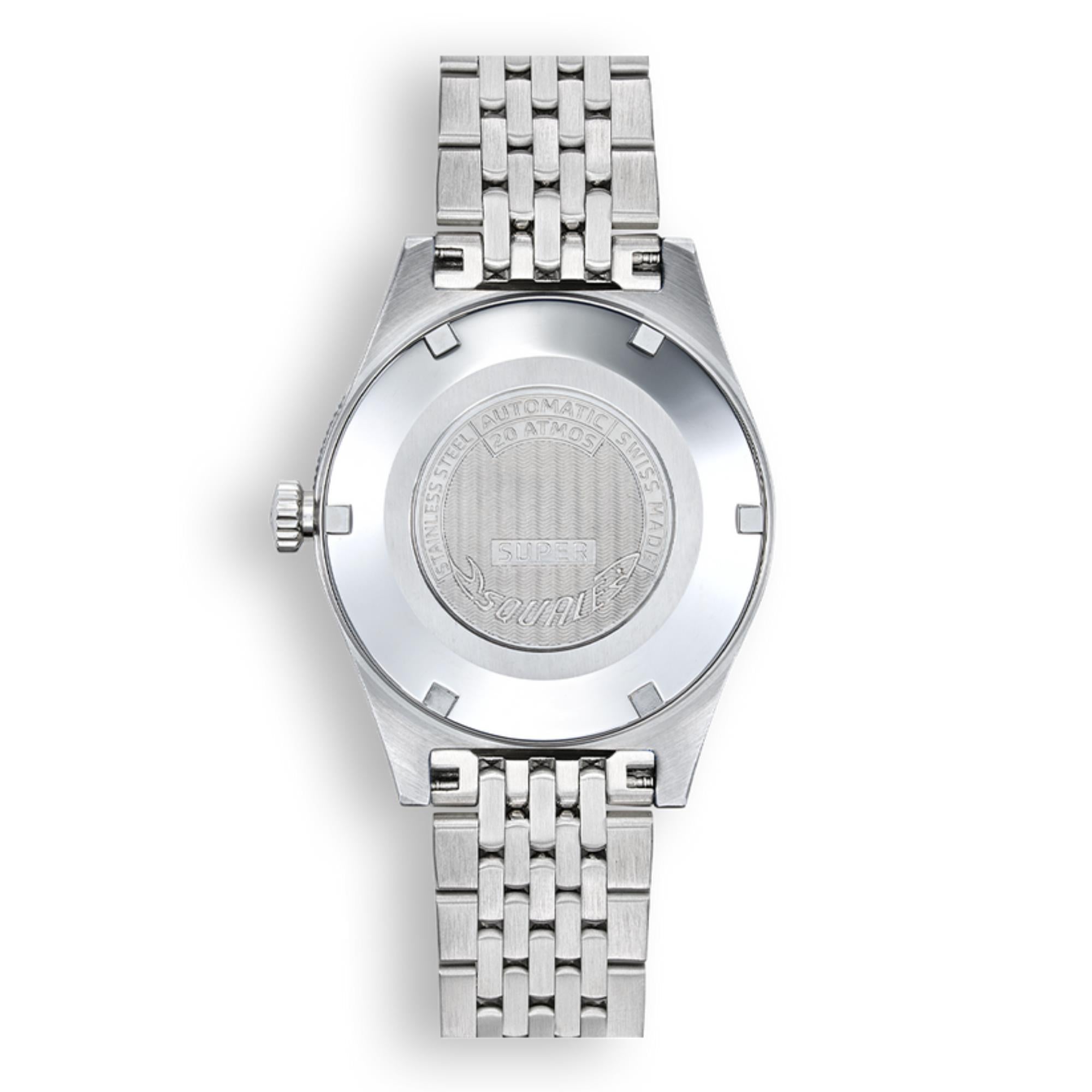 Squale Super-Squale Arabisch Automatik Schwarzes Zifferblatt Stahlarmband Herren Uhr SUPERMBKBK.AC