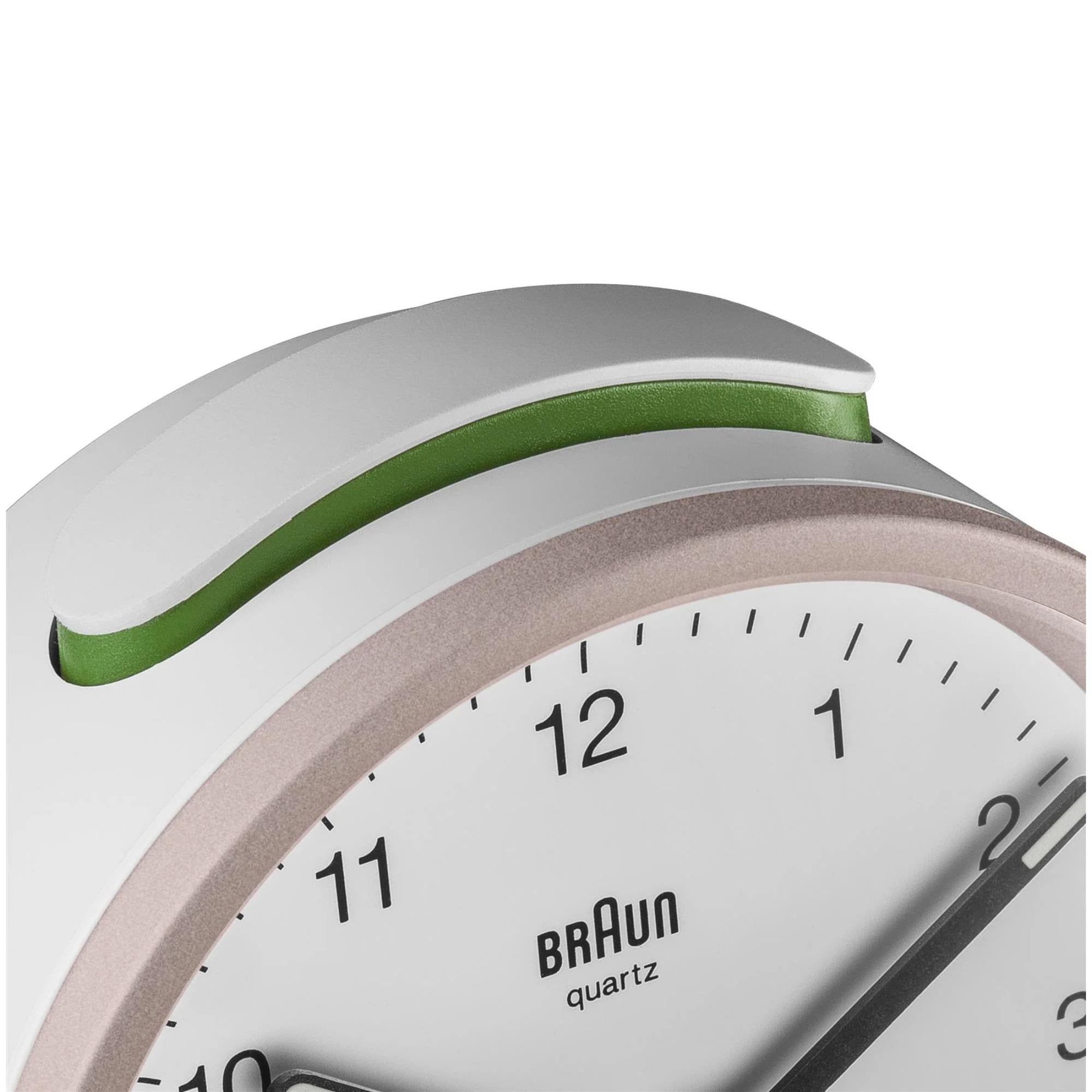 Braun Classic Quarz Weißes Zifferblatt Wecker BC12PW
