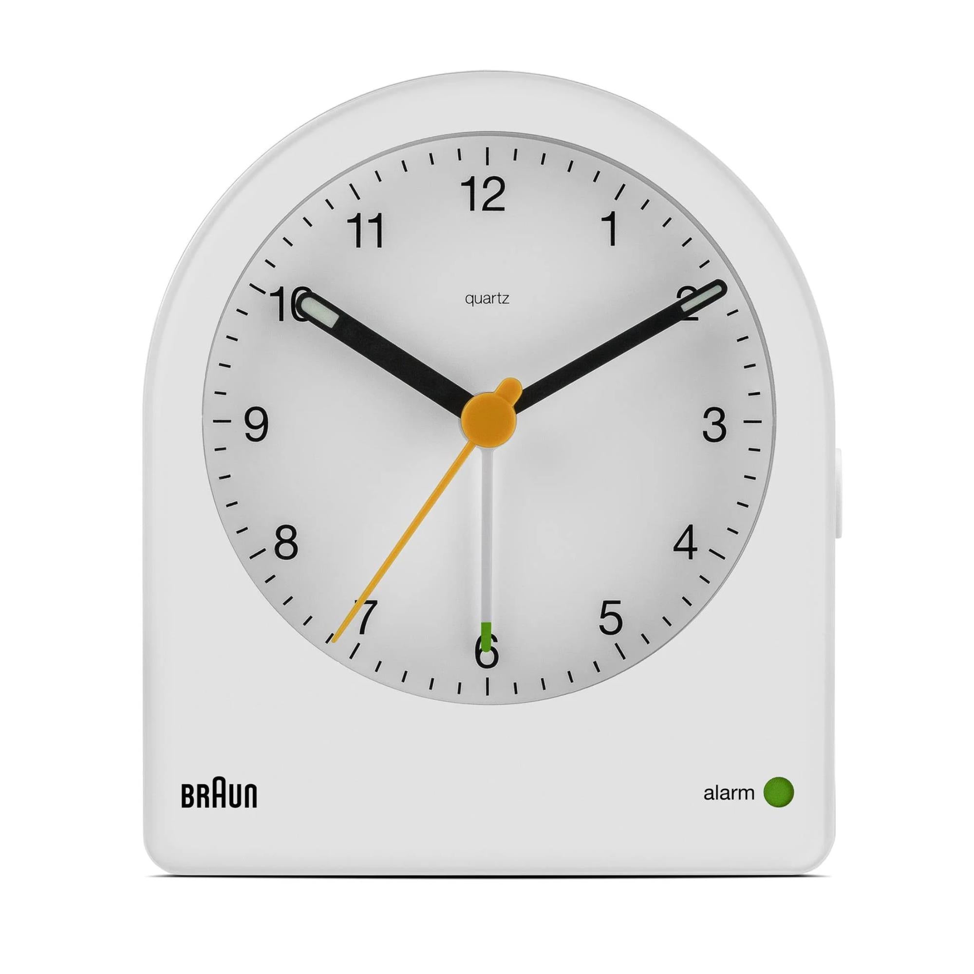 Braun Classic White Dial Alarm Clock BC22W - WatchNation