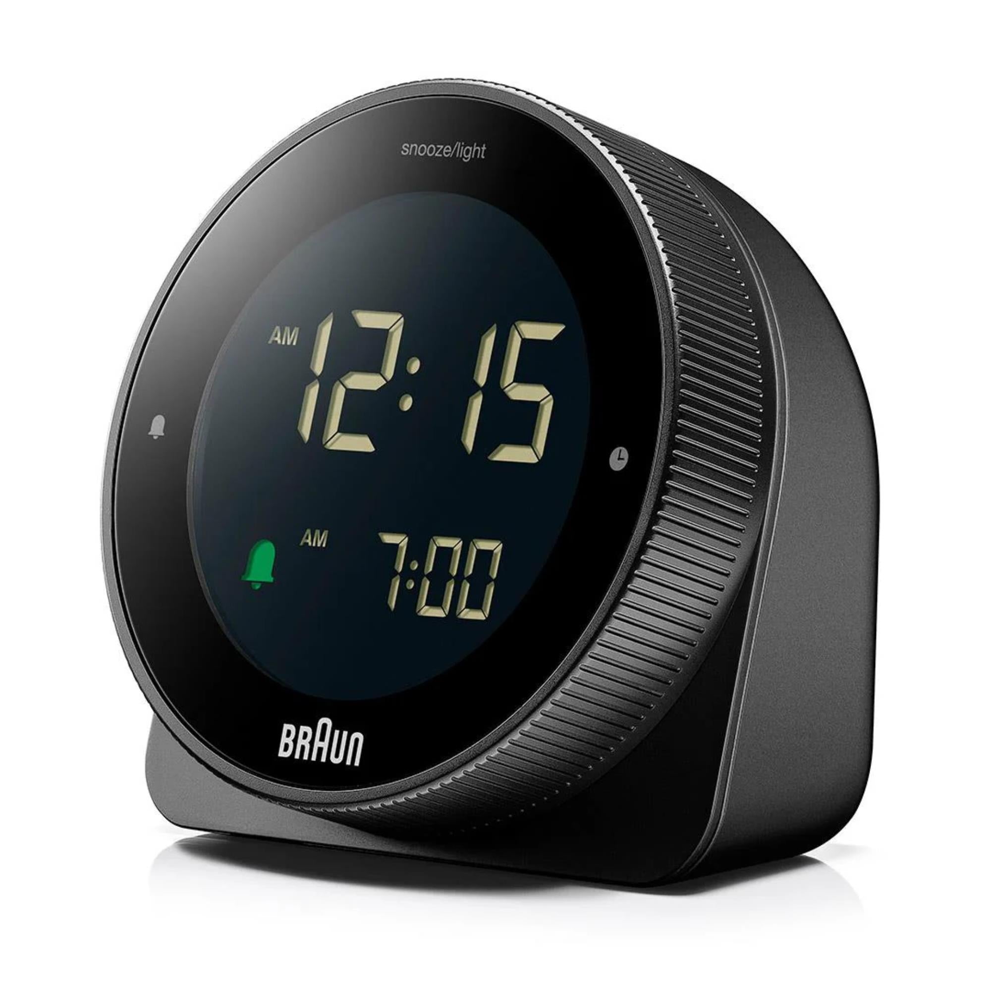 Braun Black Touch Display Digital Alarm Clock BC24B - WatchNation