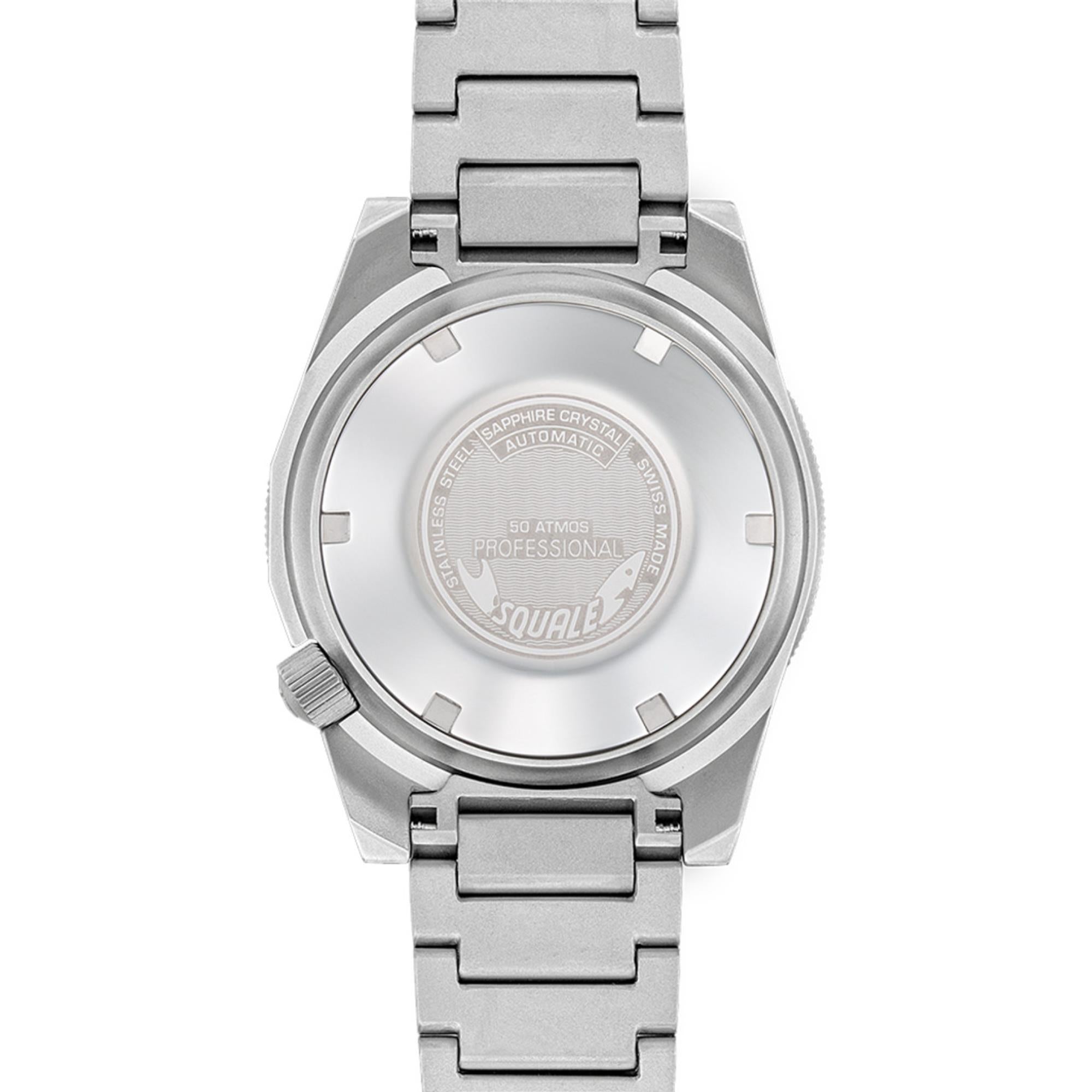 Squale 1521 Militaire Geblastetes Schwarzes Zifferblatt Stahlarmband Herren Uhr 1521MILBL.SQ20S