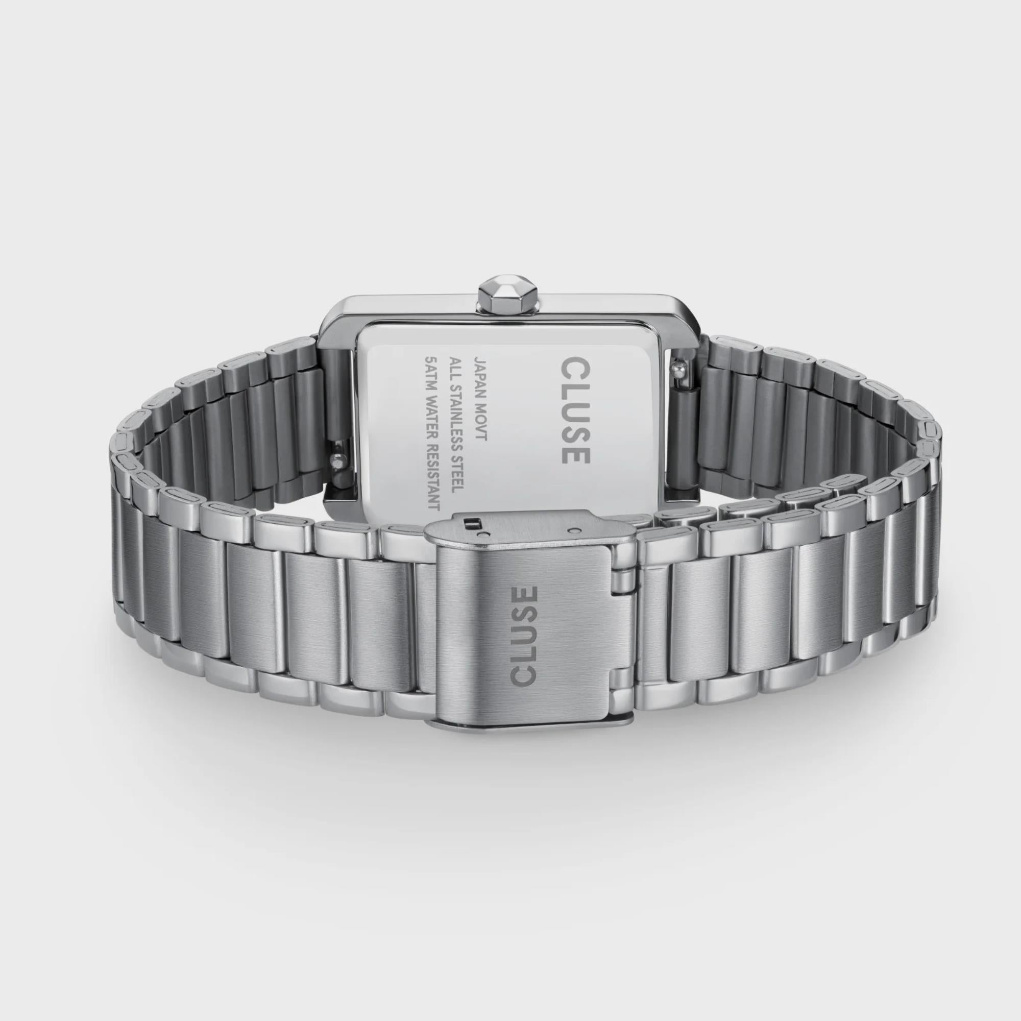 CLUSE Belisenna Quartz Weißes Zifferblatt Stahlarmband Damen Uhr CW15002