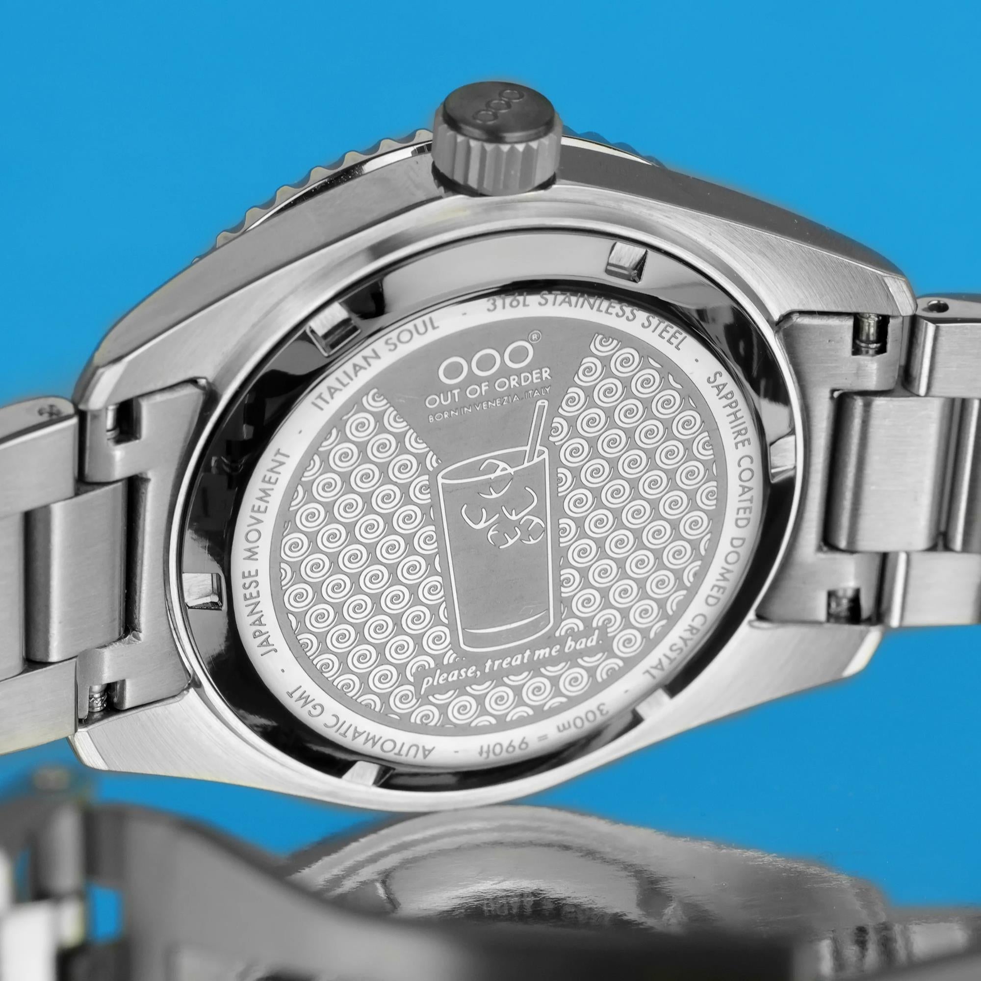 Out Of Order OOO.001-25.BB.BAND.SS Shaker GMT Men's Watch