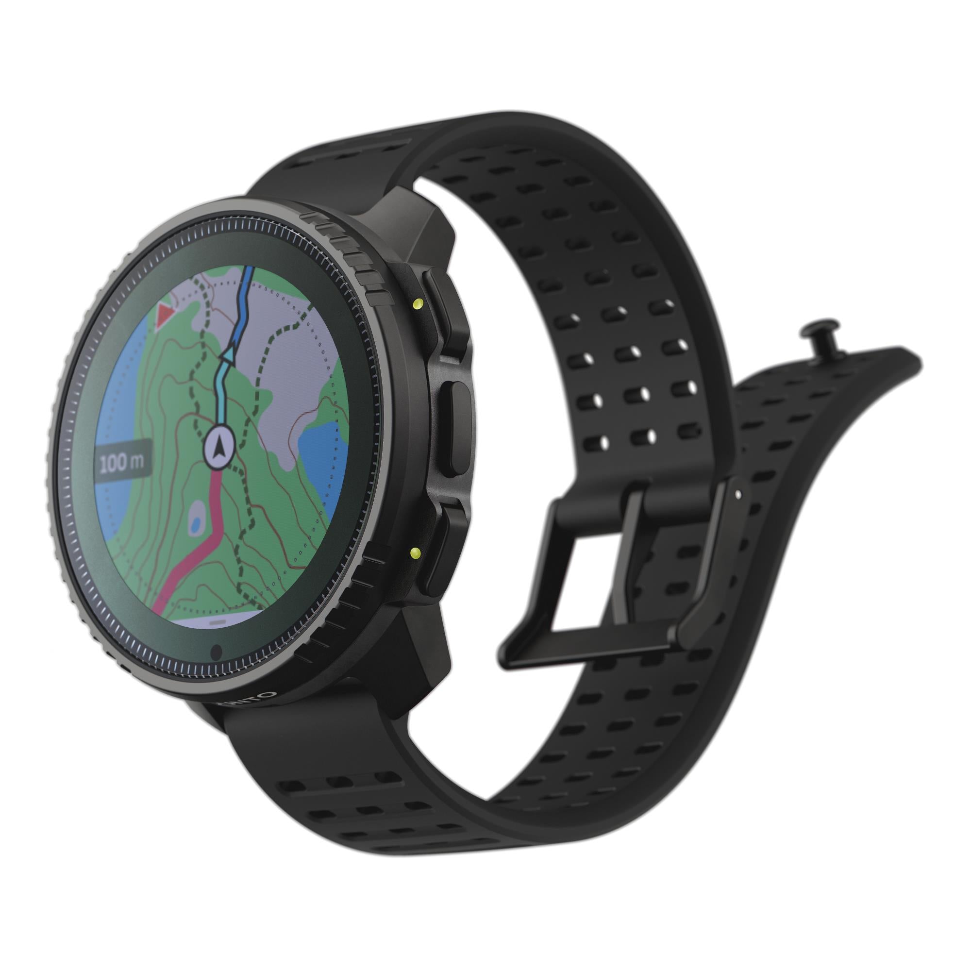 Suunto SS050978000 Vertical Solar All Black Digital Smart Watch
