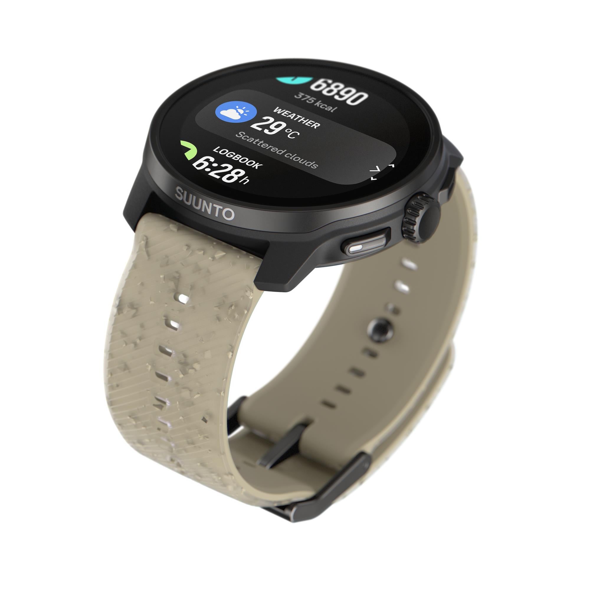 Suunto Race S Grave Gray AMOLED Digital Silicone Strap Smart Fitness Watch SS051014000